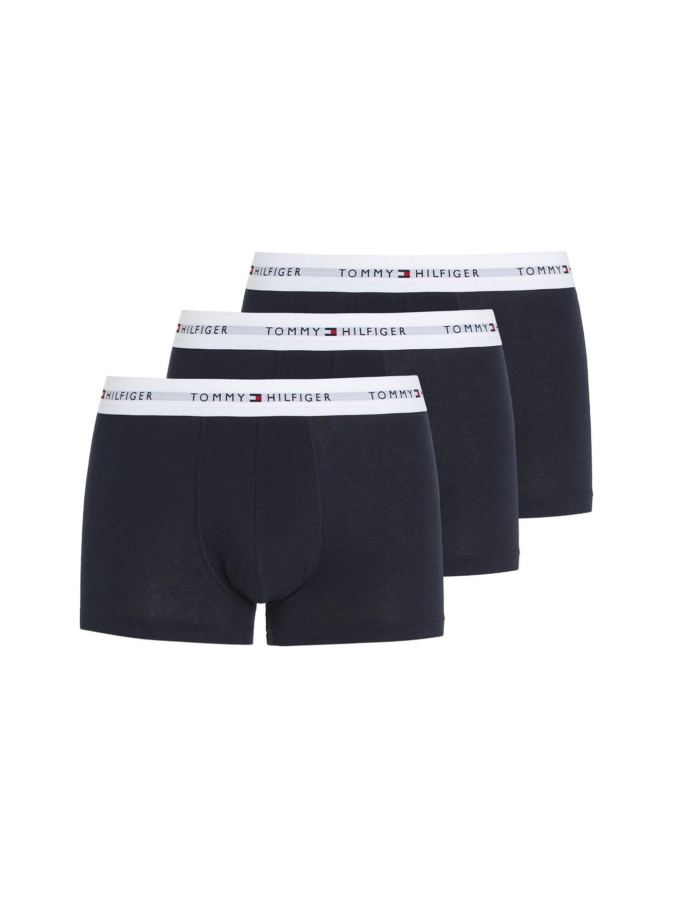 Tommy Hilfiger 3 Pack Signature Cotton Trunks - Navy