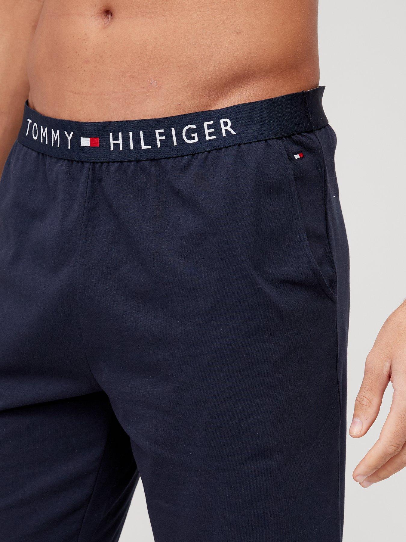 Image 4 of 4 of Tommy Hilfiger Tommy Hilfiger Jersey Loungewear Shorts - Navy