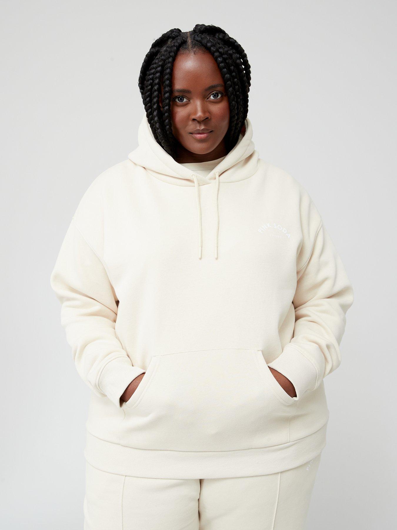 Pink Soda Vicente Overhead Hoodie (Plus Size) - Cream