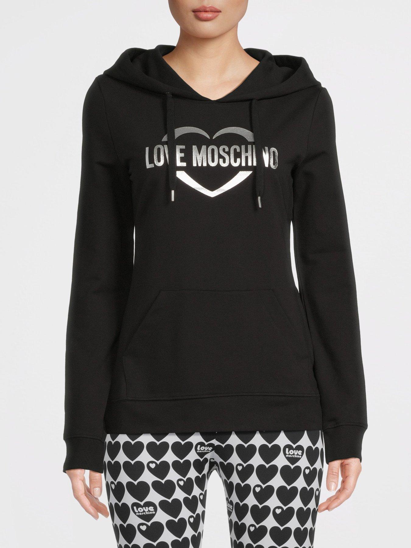 LOVE MOSCHINO Heart Logo Hoodie Black Very Ireland