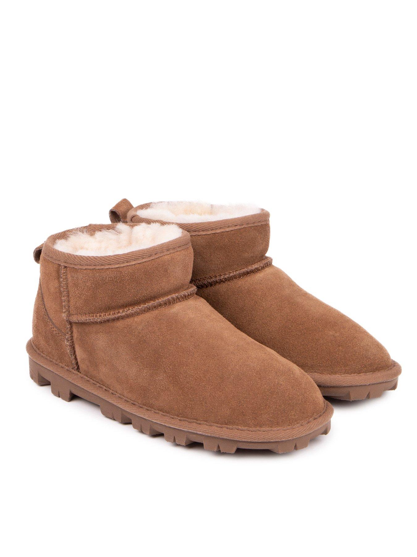 Image 1 of 4 of Just Sheepskin Grace mini boots - Brown