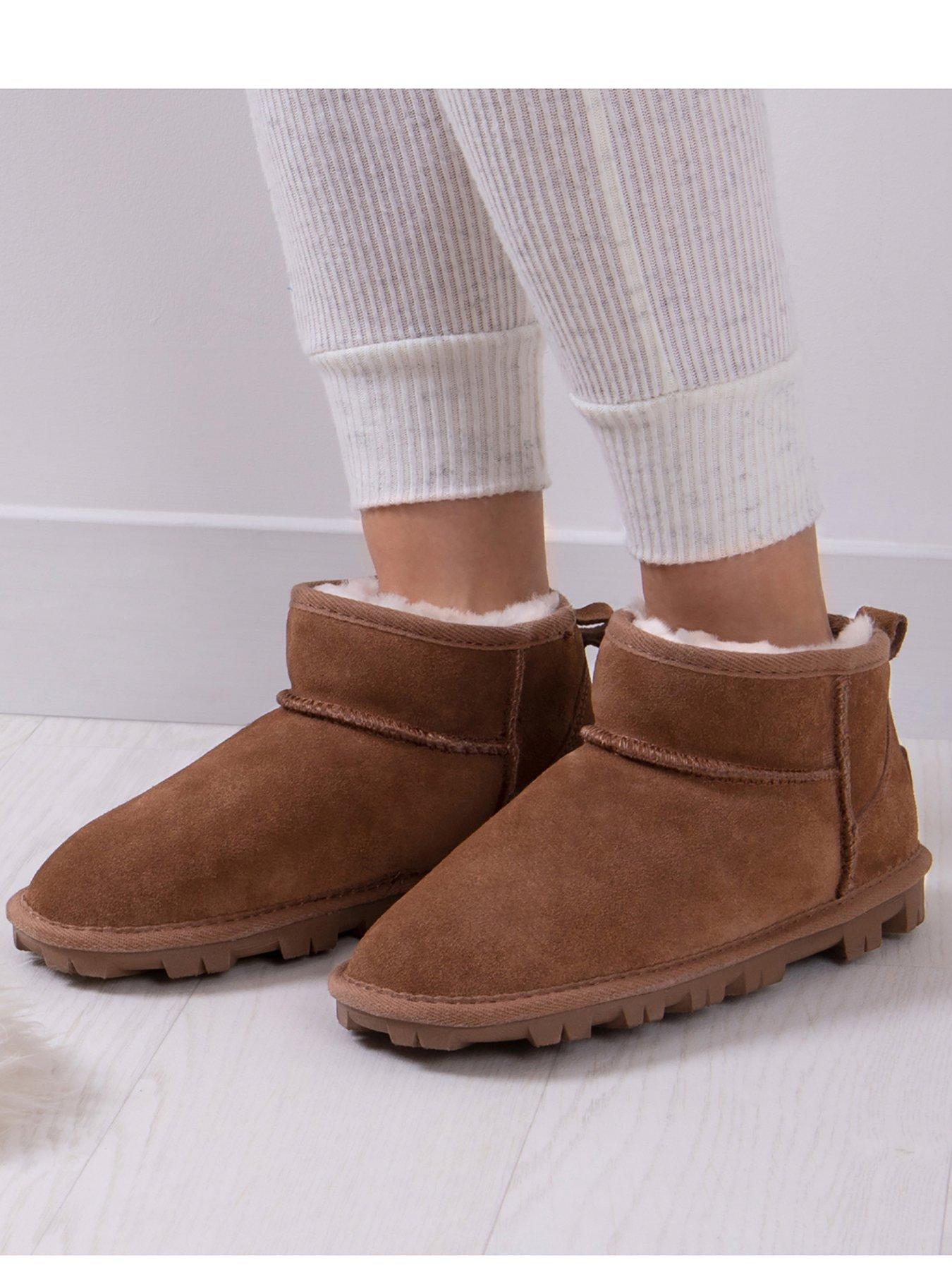Image 3 of 4 of Just Sheepskin Grace mini boots - Brown