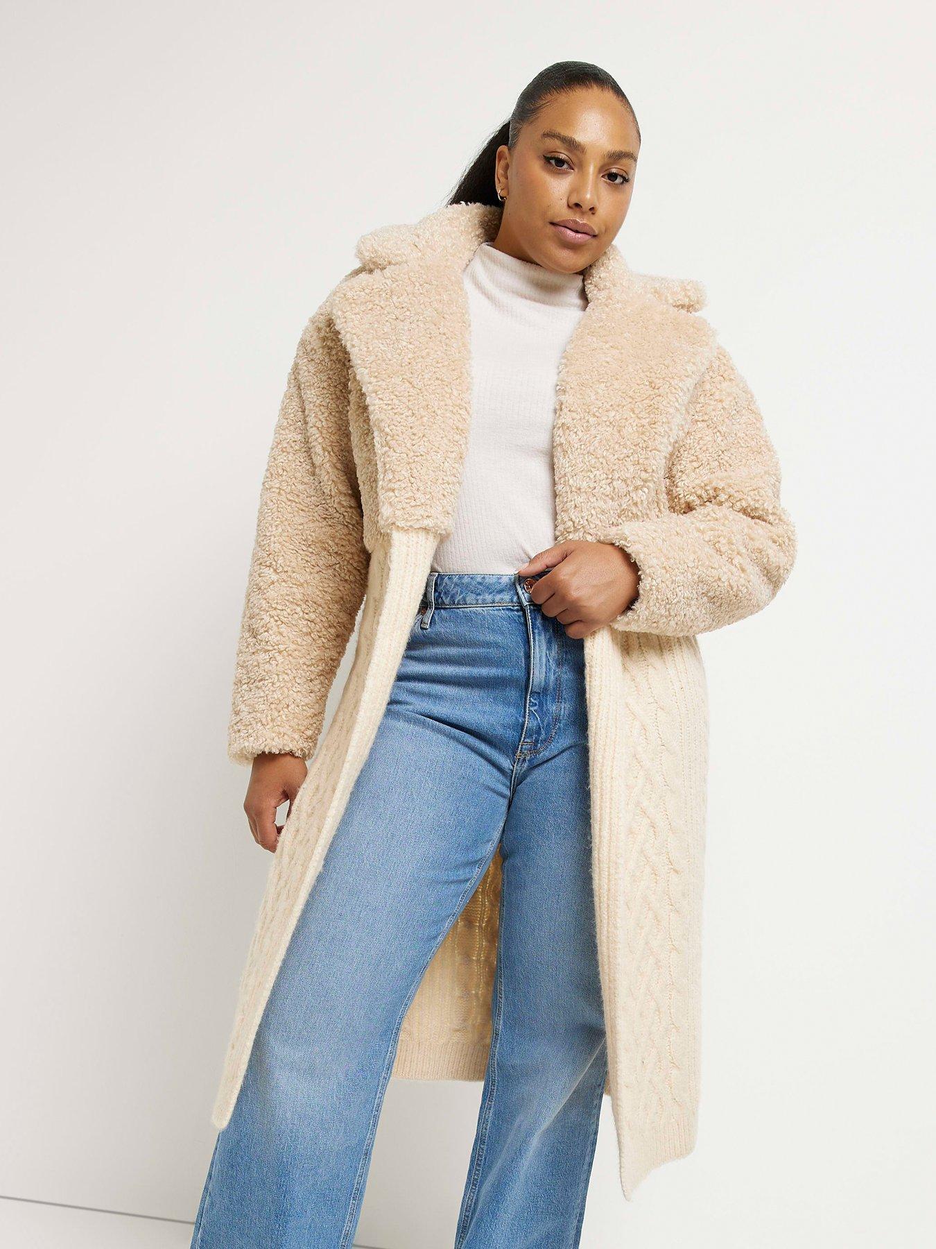 Long teddy cheap cardigan