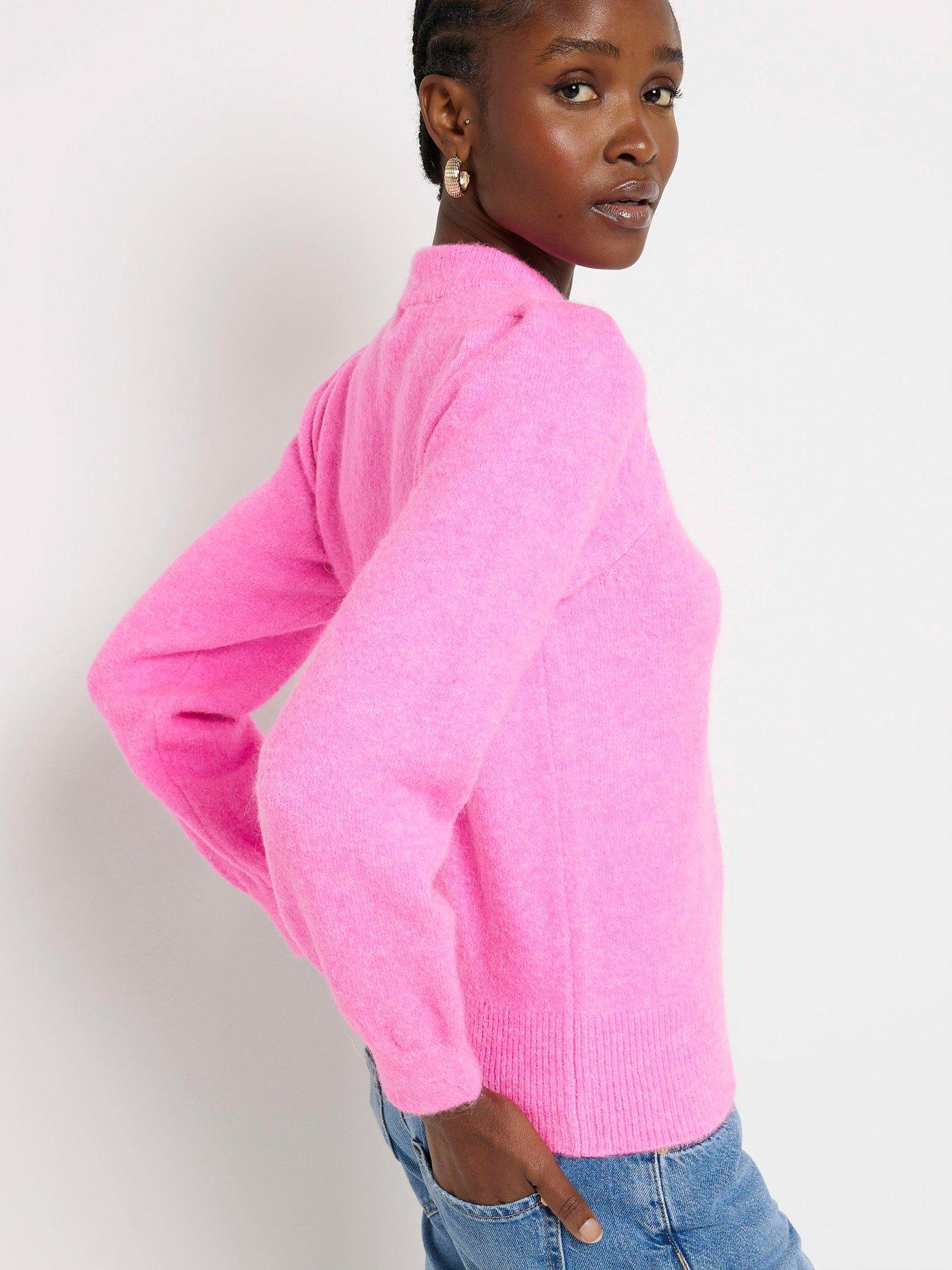 River island pink on sale cardigan