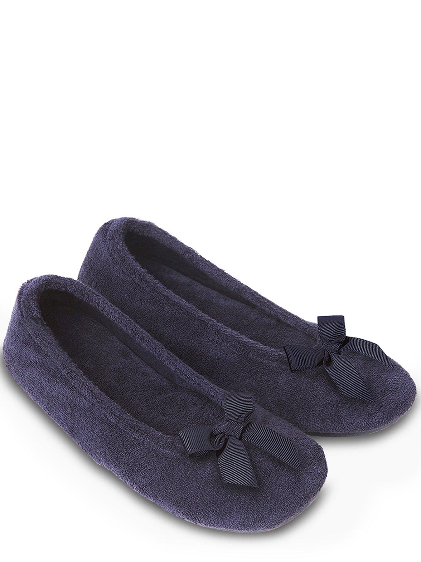 totes-isotoner-terry-ballerina-slipper--nbspnavyback