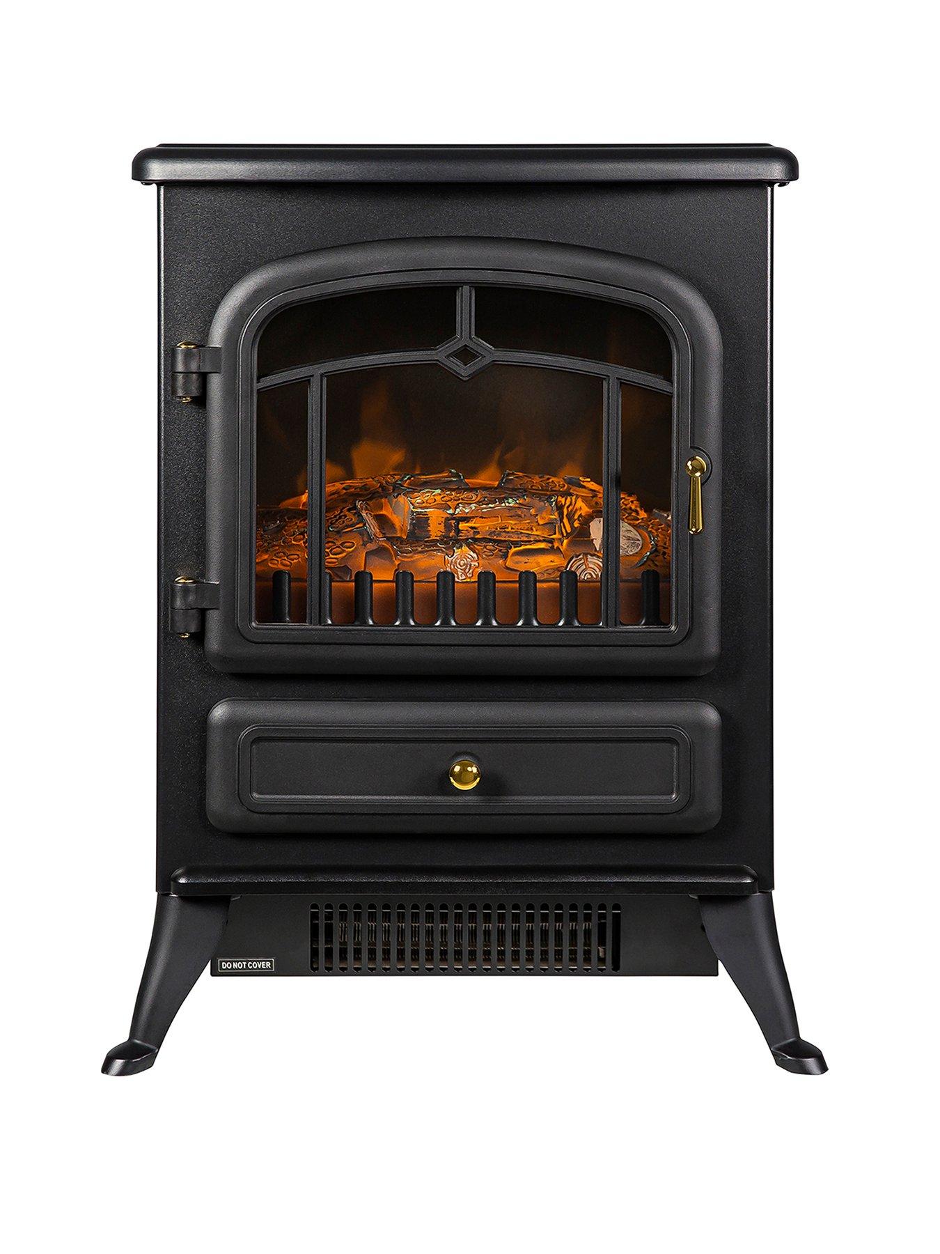 Image 1 of 8 of Russell Hobbs RHEFSTV1002B 1.85KW Black Electric Stove Fire