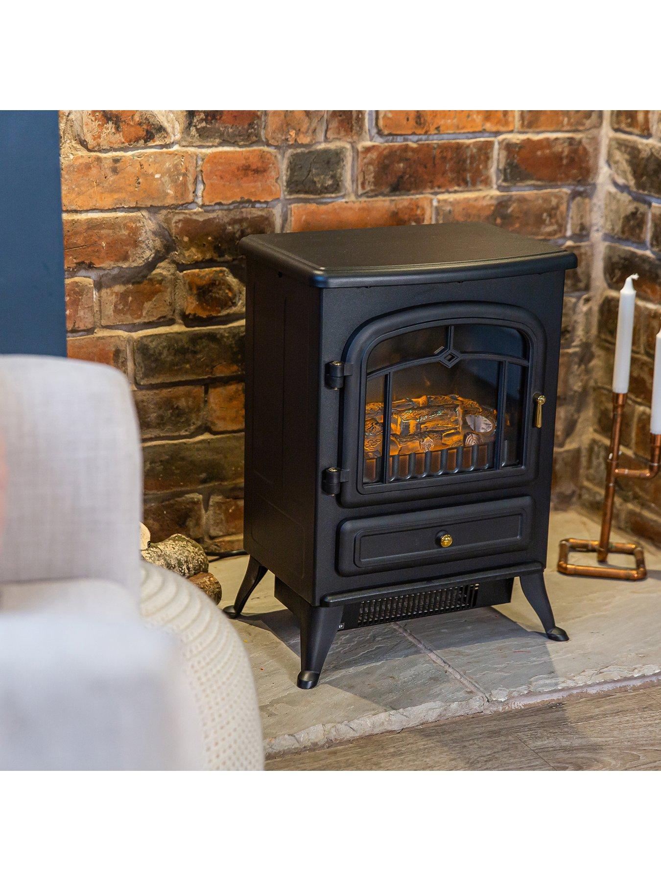 Image 5 of 8 of Russell Hobbs RHEFSTV1002B 1.85KW Black Electric Stove Fire