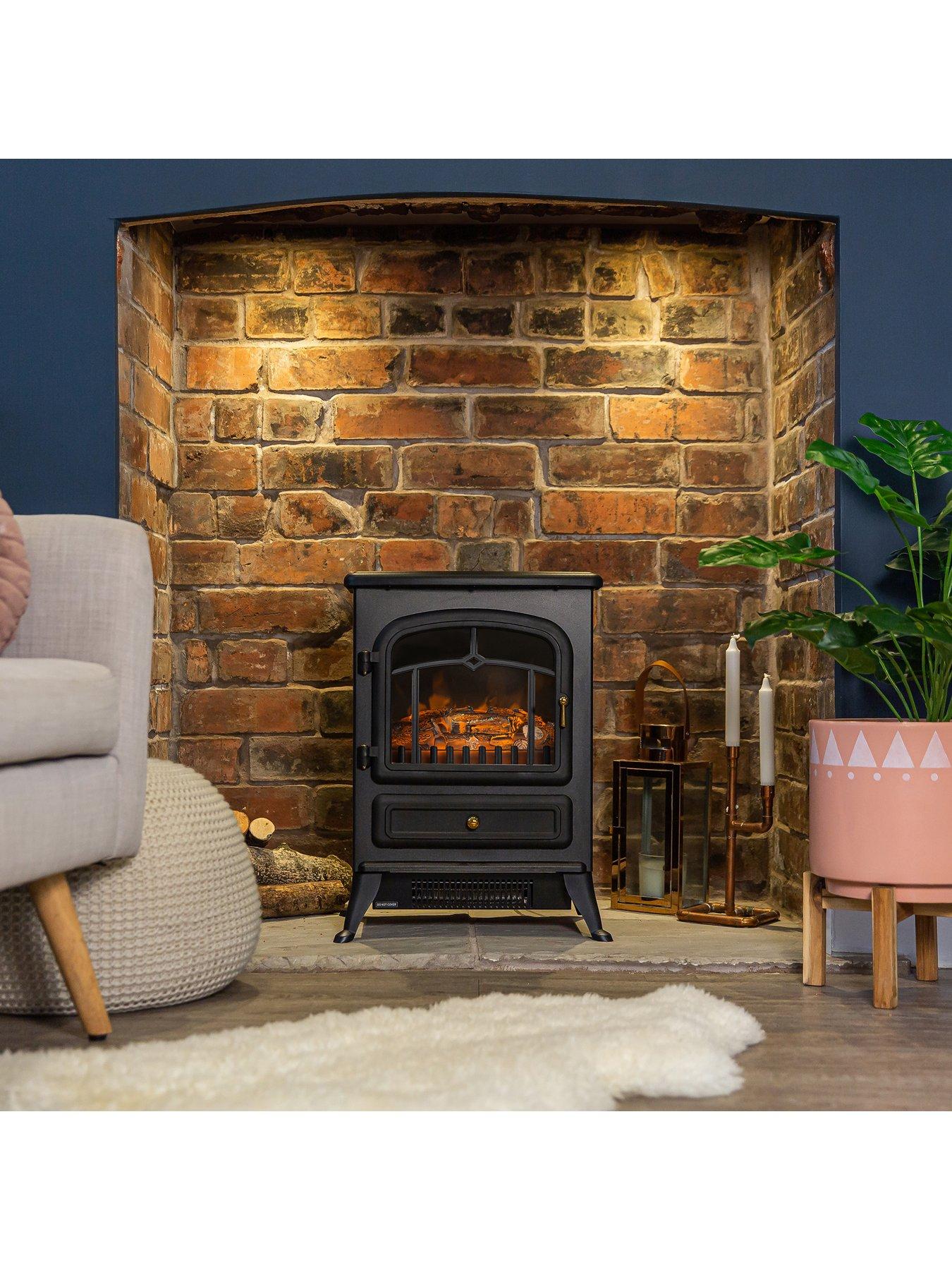 Image 6 of 8 of Russell Hobbs RHEFSTV1002B 1.85KW Black Electric Stove Fire