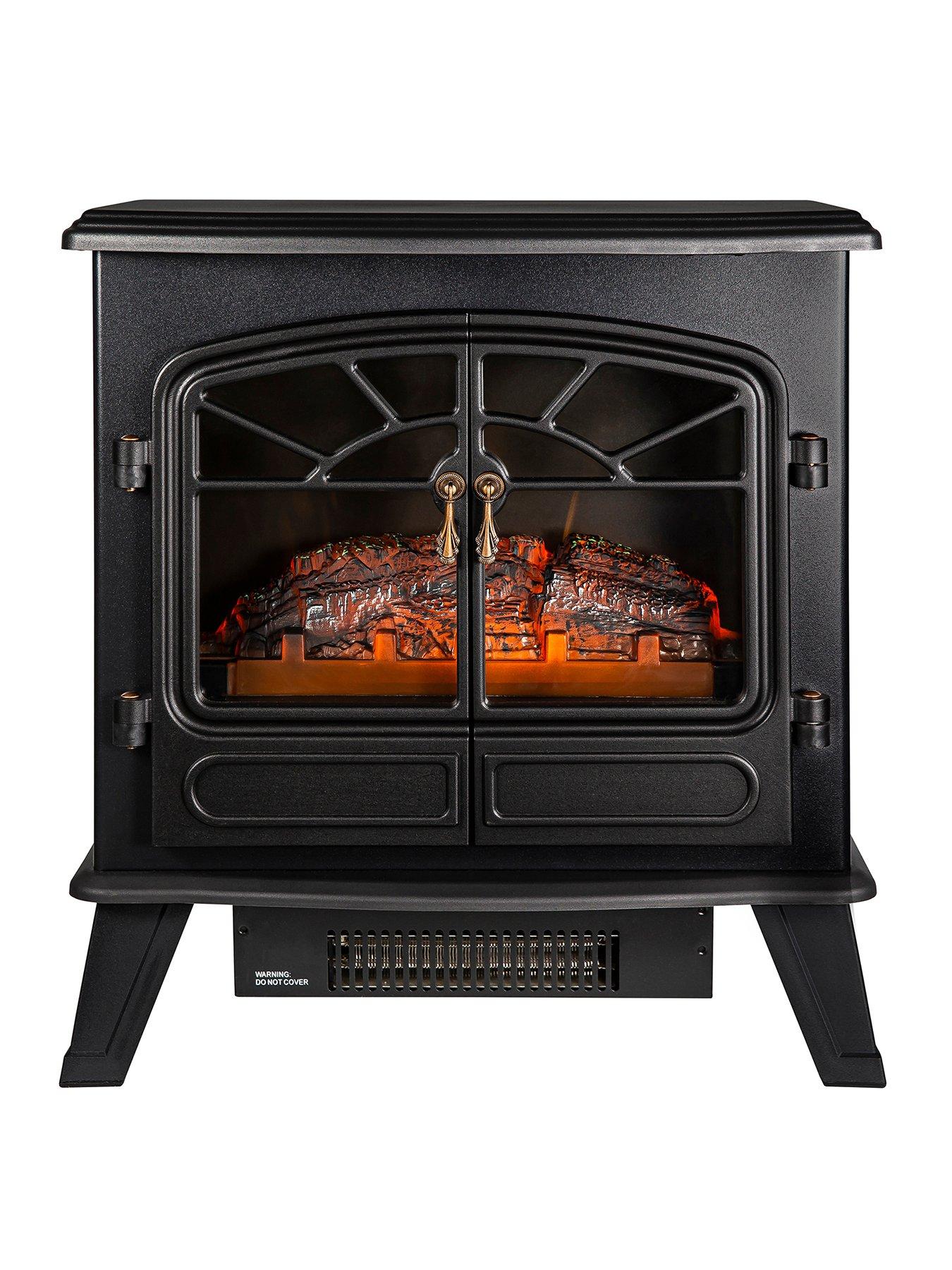 Image 1 of 8 of Russell Hobbs RHEFSTV2003B 1.85kW Double Door Stove Fire