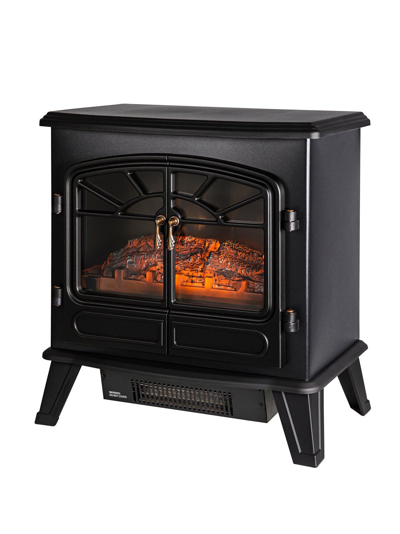 Image 2 of 8 of Russell Hobbs RHEFSTV2003B 1.85kW Double Door Stove Fire