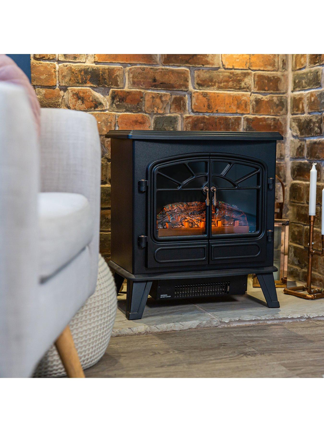 Image 5 of 8 of Russell Hobbs RHEFSTV2003B 1.85kW Double Door Stove Fire