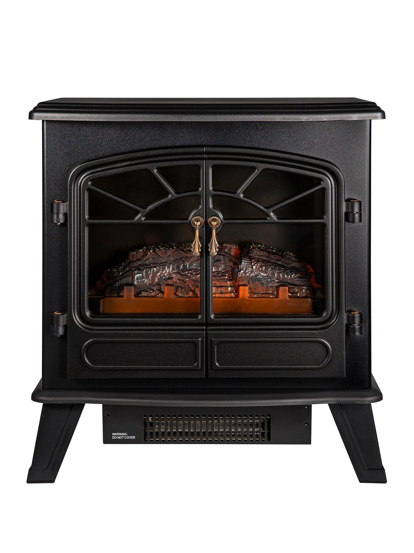 Image 7 of 8 of Russell Hobbs RHEFSTV2003B 1.85kW Double Door Stove Fire
