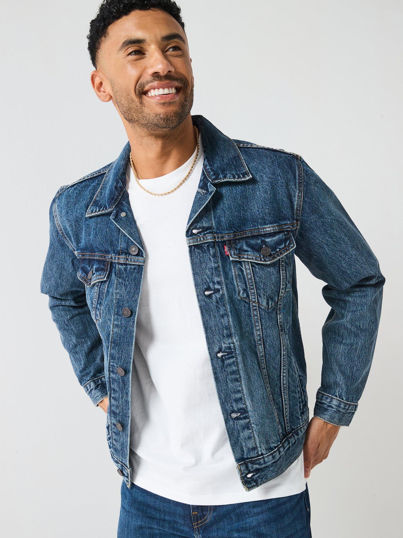 Levi's washed black denim jacket hotsell