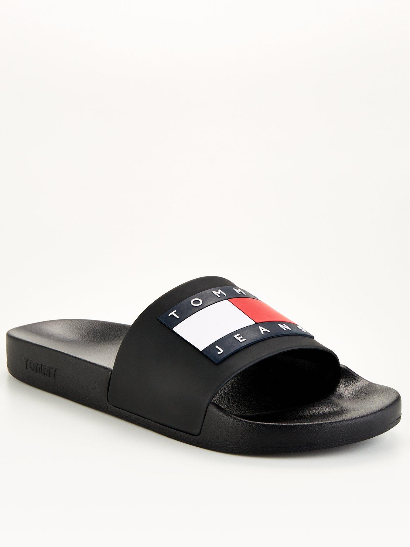 Image 1 of 6 of Tommy Jeans Pool Slide Ess - Black