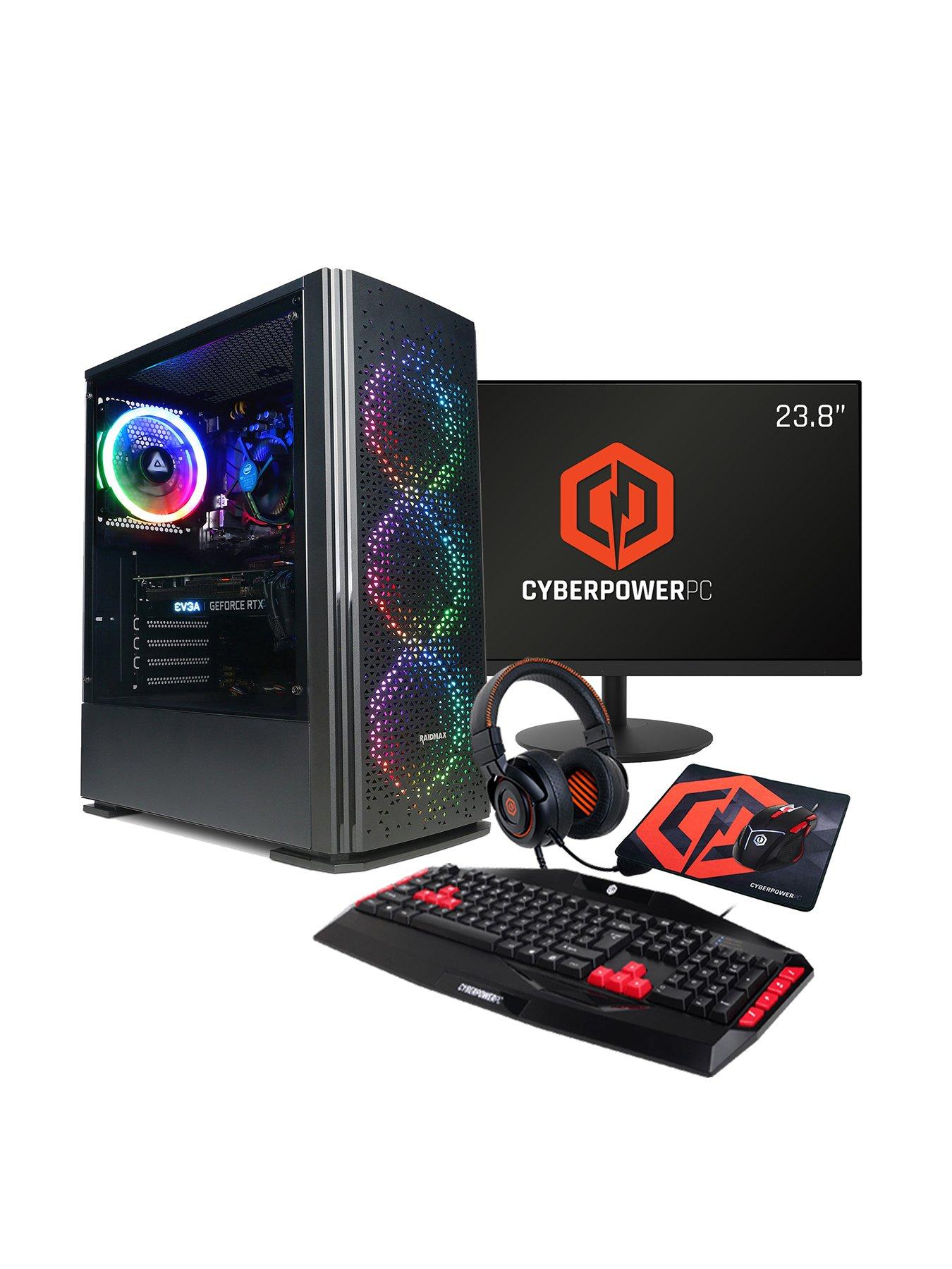 Cyberpower Cyberpower Blaze Ryzen 5, RTX 3050 Gaming PC Bundle with   FHD Monitor, Headset, Keyboard, Mouse and Mouse Pad. | Very Ireland