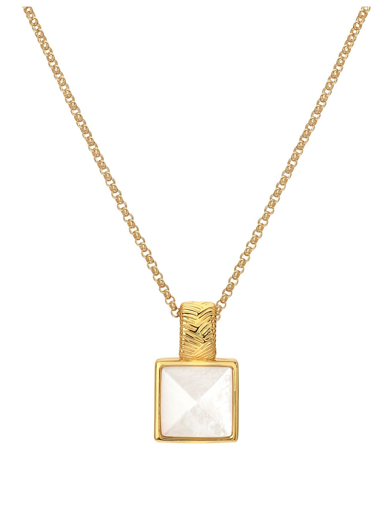 Hot Diamonds HD X JJ Calm Mother of Pearl Square Pendant