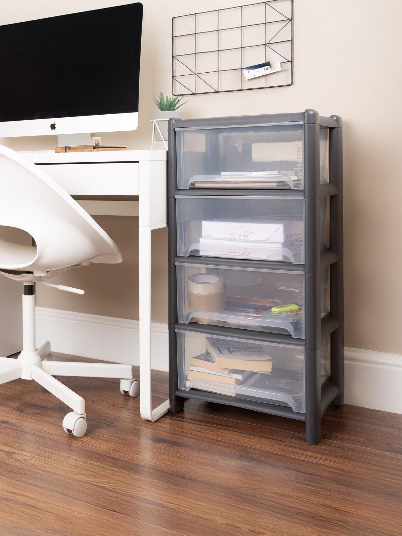 Image 1 of 5 of Wham Deep 4-Drawer Storage Unit in Graphite