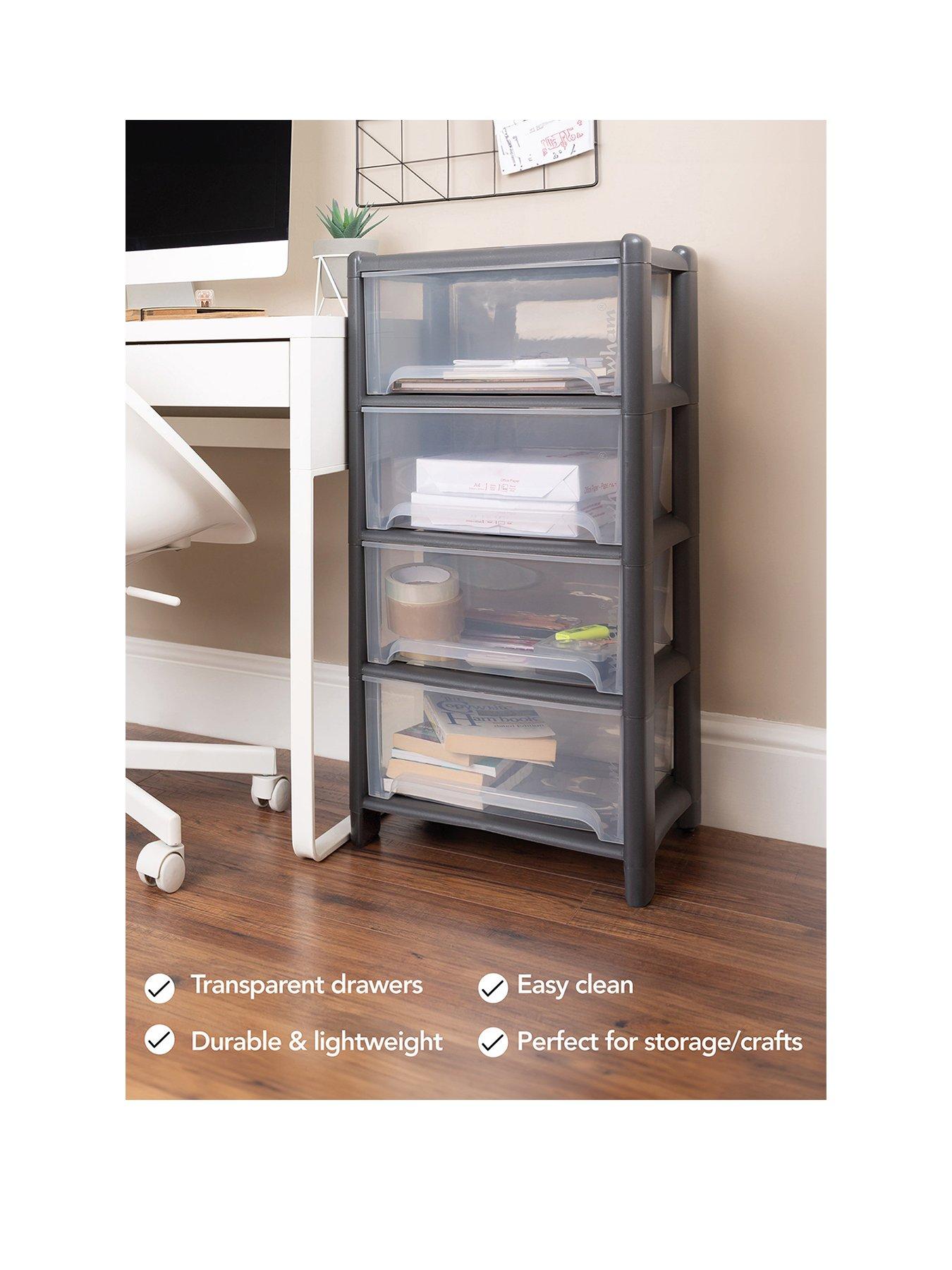 Image 2 of 5 of Wham Deep 4-Drawer Storage Unit in Graphite