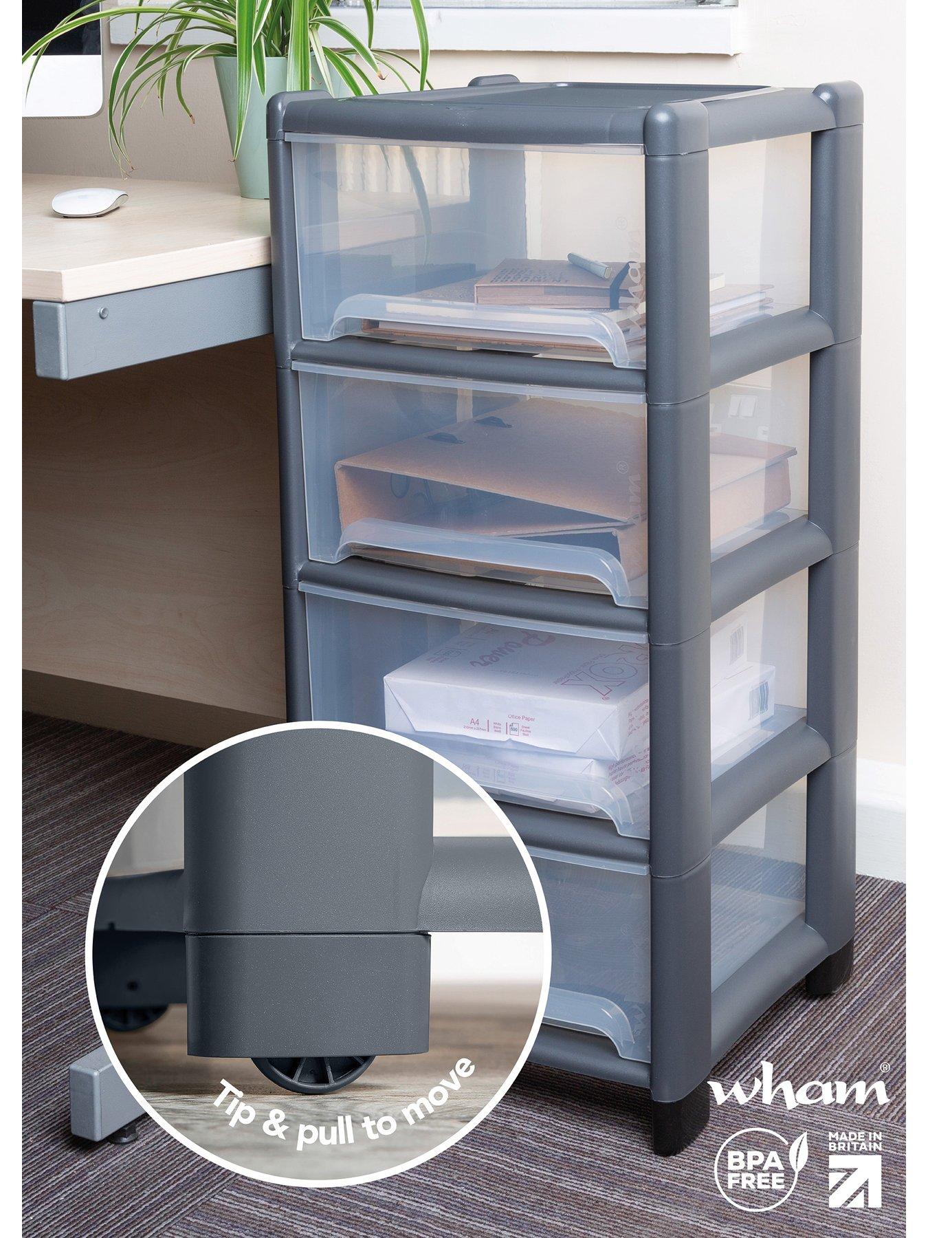 Image 3 of 5 of Wham Deep 4-Drawer Storage Unit in Graphite