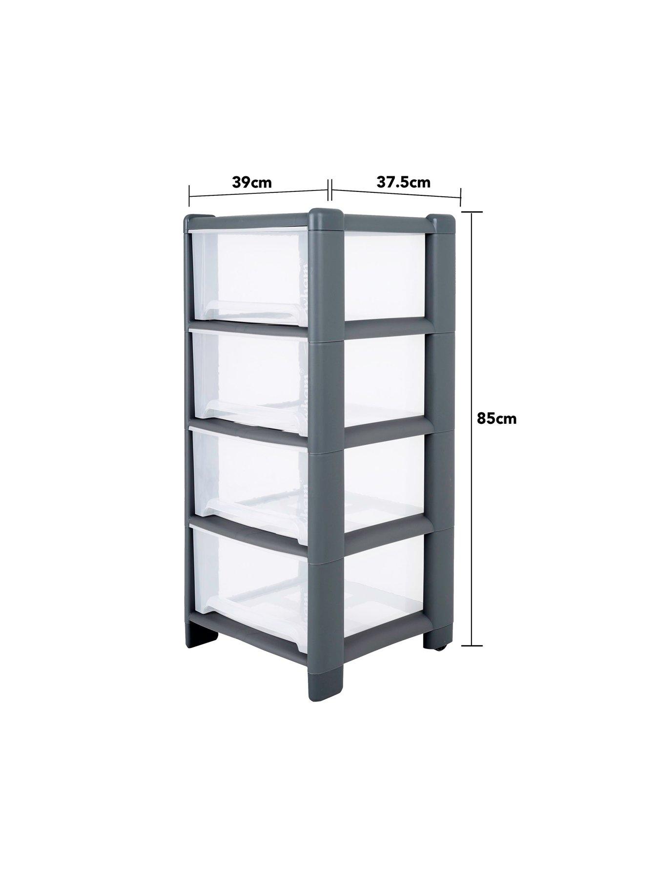 Image 5 of 5 of Wham Deep 4-Drawer Storage Unit in Graphite