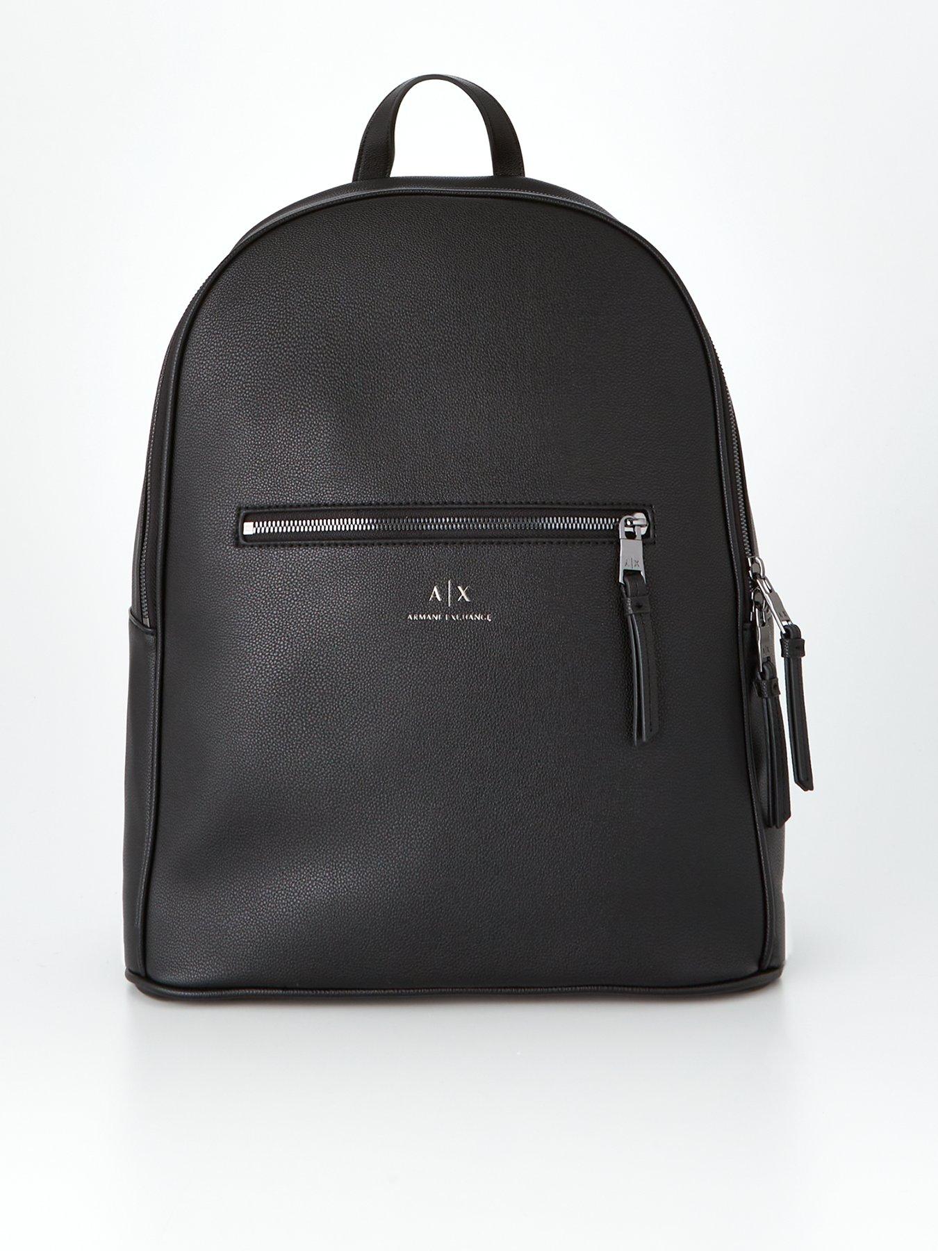 Armani Exchange Leather Backpack Black Very Ireland