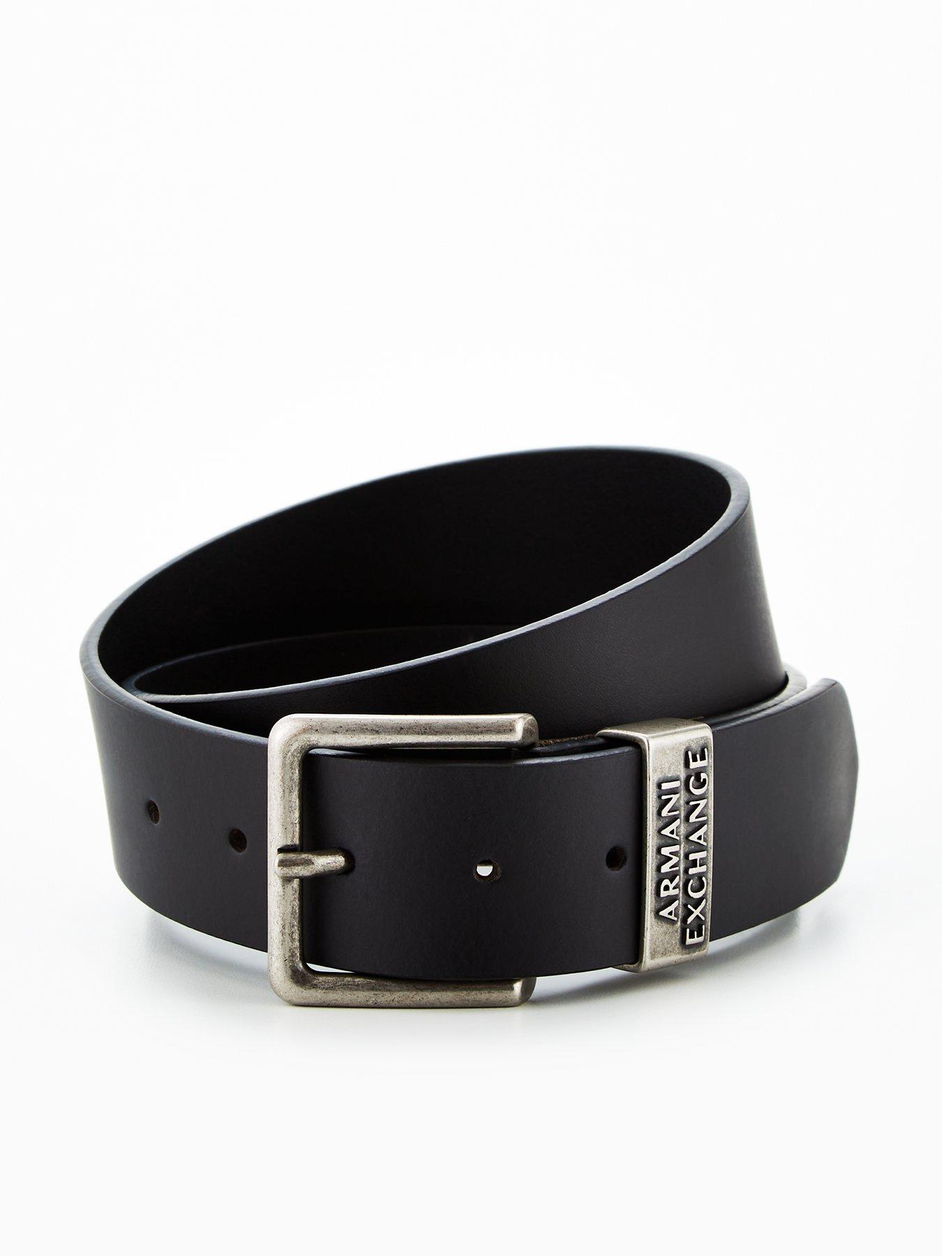 undefined Armani Exchange Leather Belt - Black