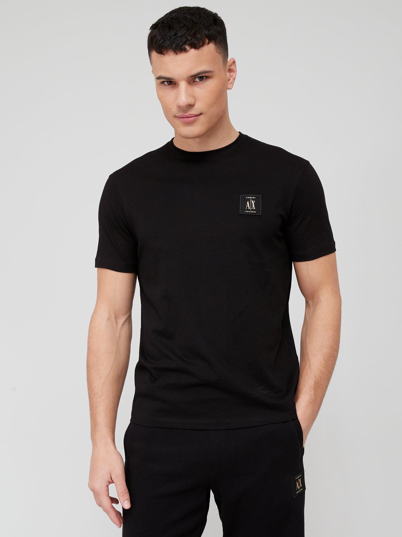 armani-exchange-chest-badge-logo-regular-fit-t-shirt-blackfront