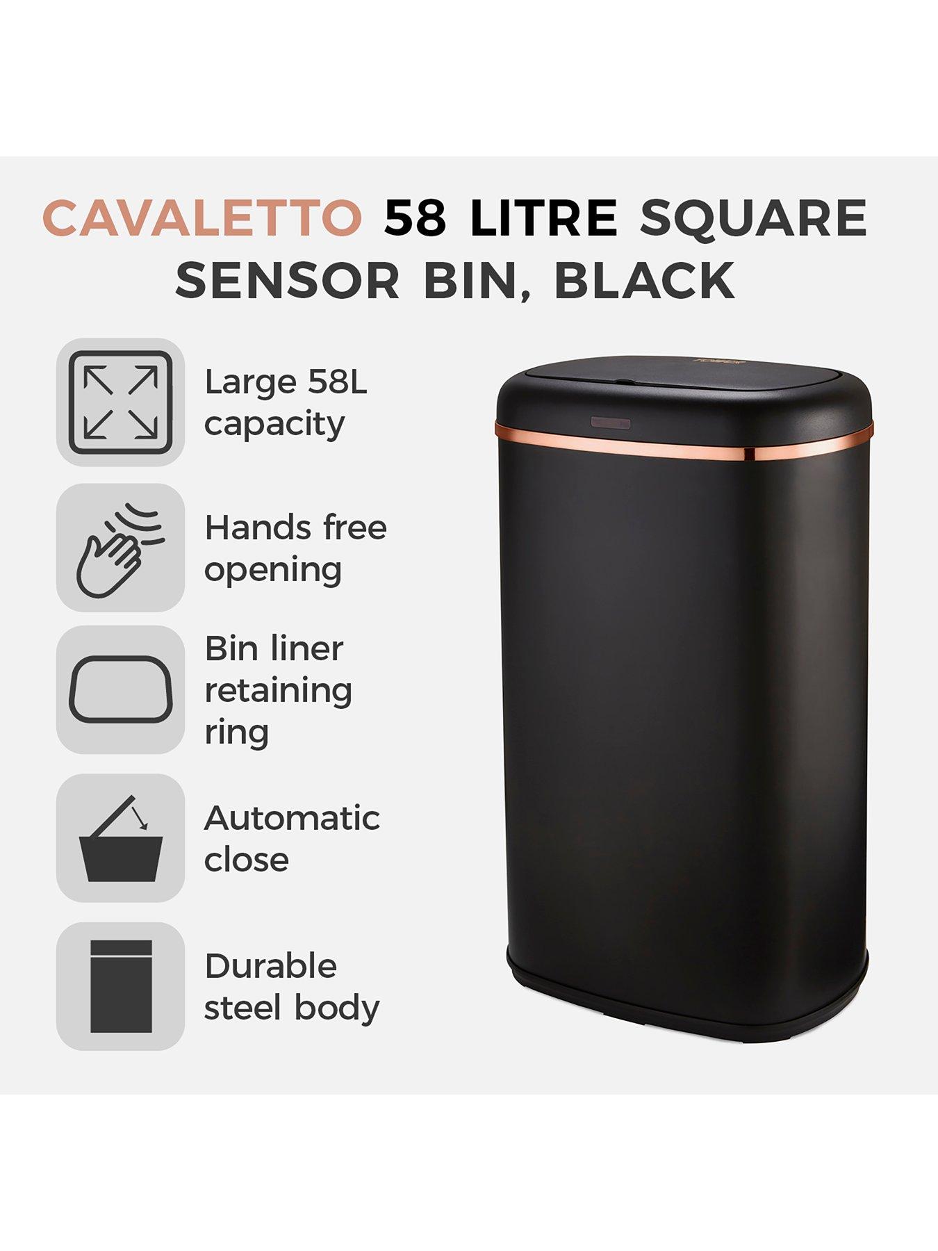 tower-cavaletto-58-litre-sensor-bin-ndash-blackback