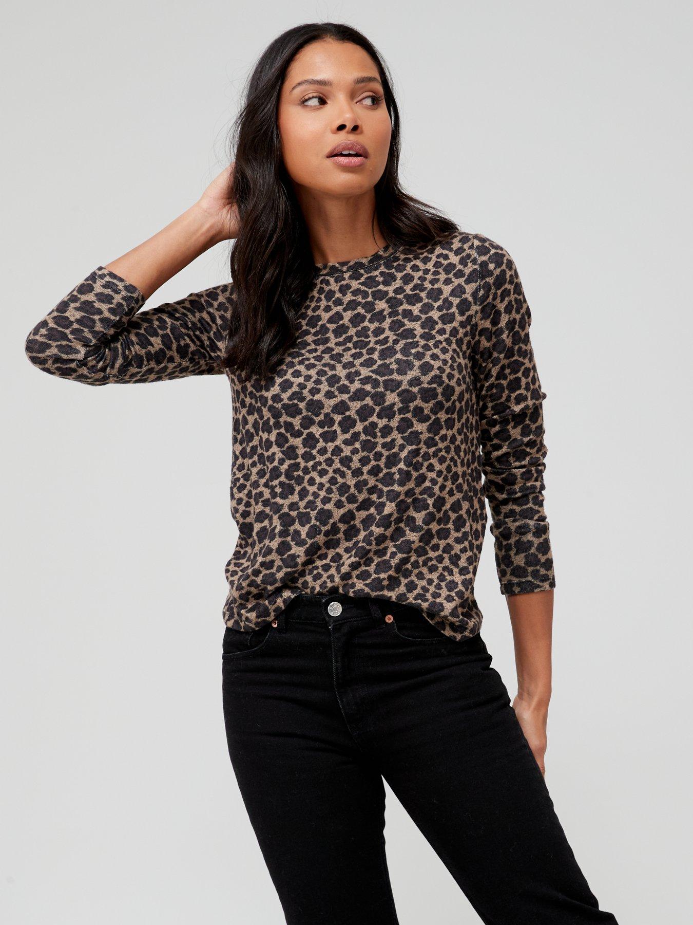 leopard print long sleeve t shirt