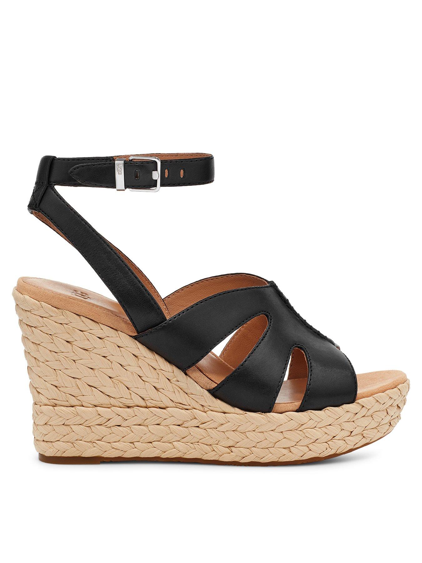 Avril Quarter Strap Wedge-walnut