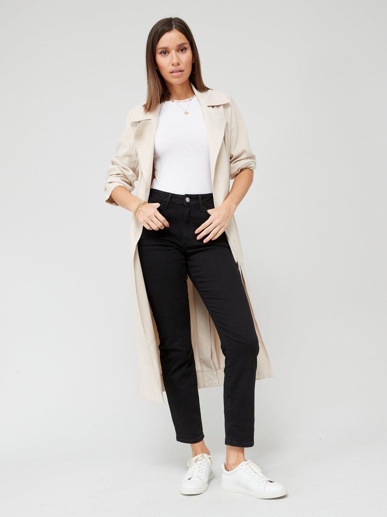 Image 3 of 6 of V by Very Authentic Straight Leg Jeans With Stretch - Black&nbsp;
