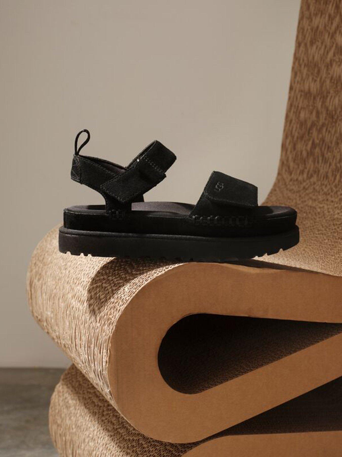 Image 1 of 6 of UGG Ugg Goldenstar Wedge Sandals - Black
