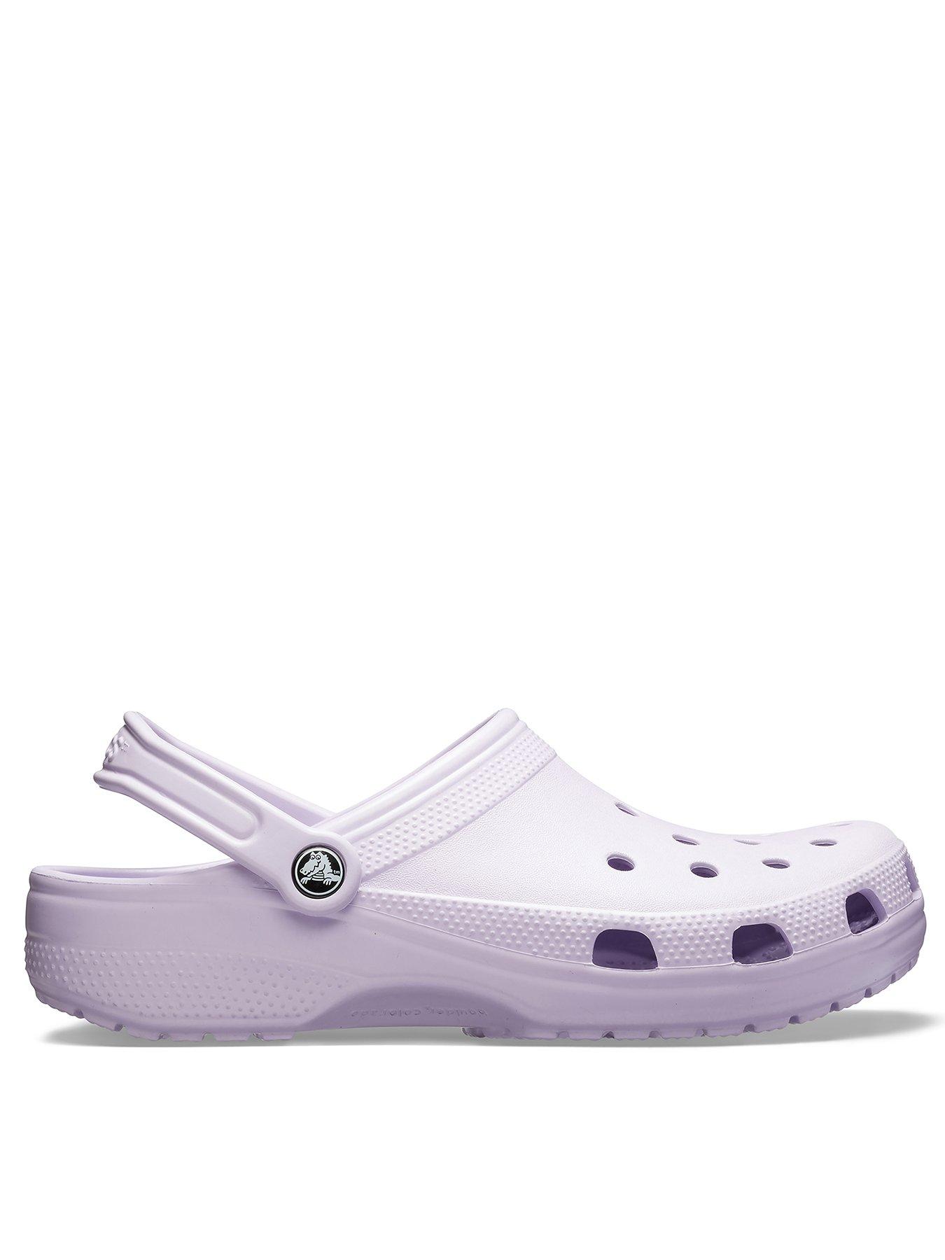 Lavender crocs with fur new arrivals