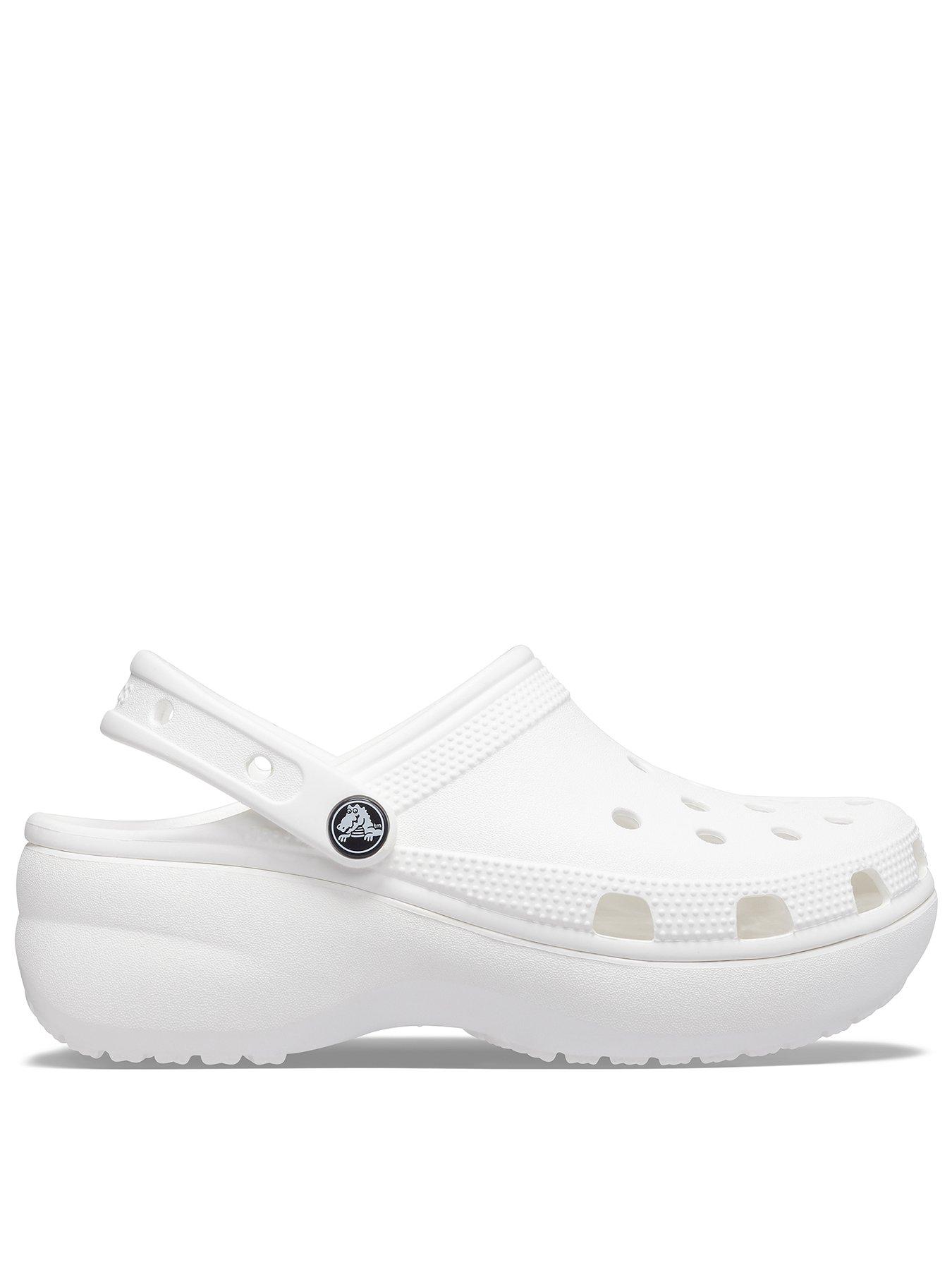 Classic Crocs Platform Clog Wedge White