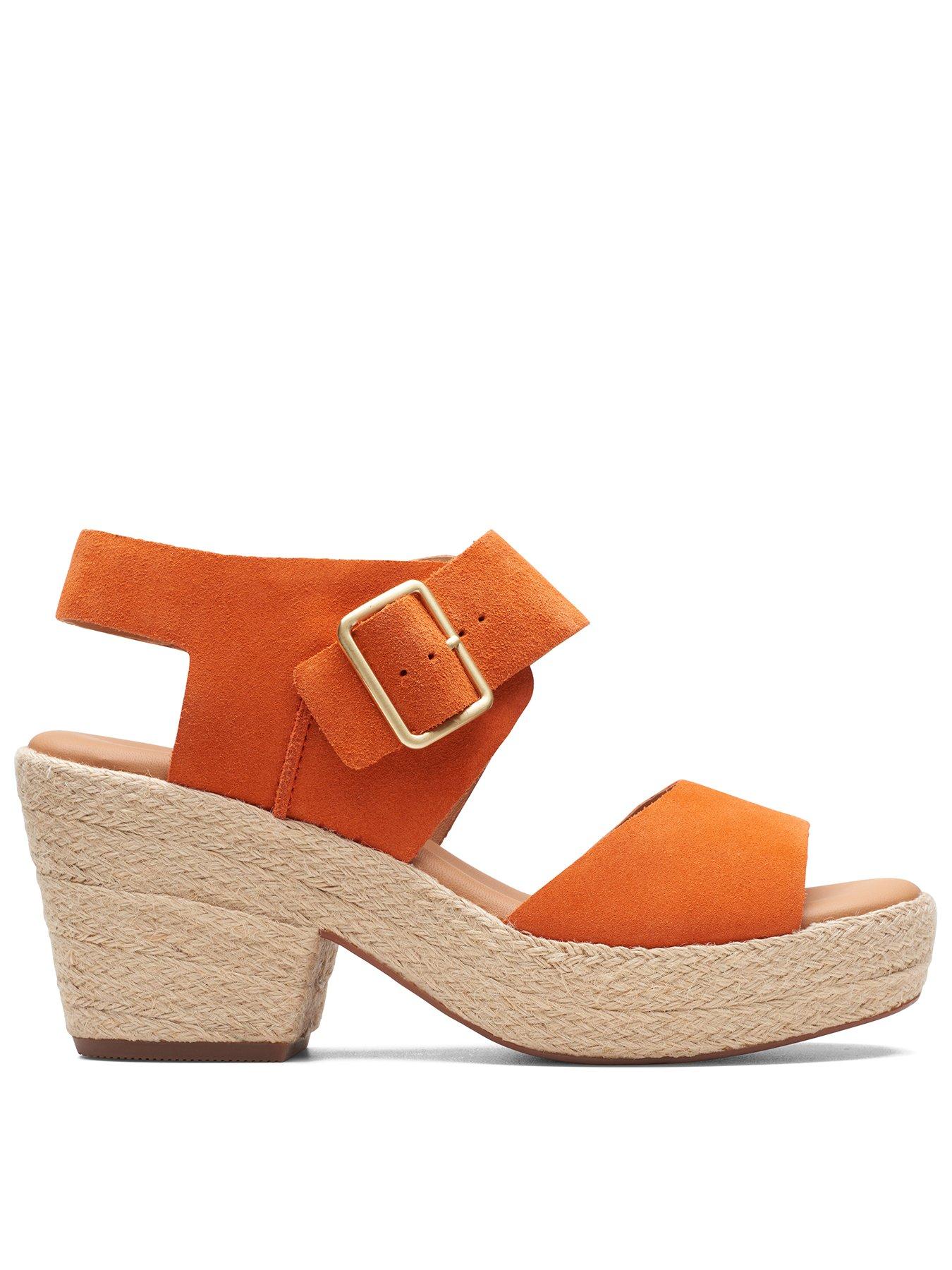 Clarks hotsell suede wedges