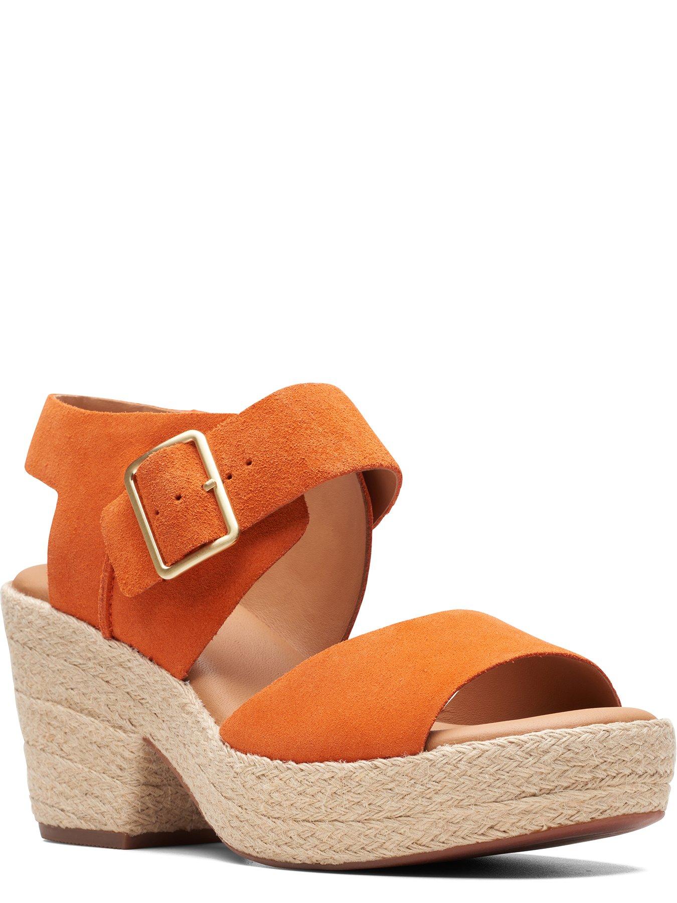 Clarks store orange wedges