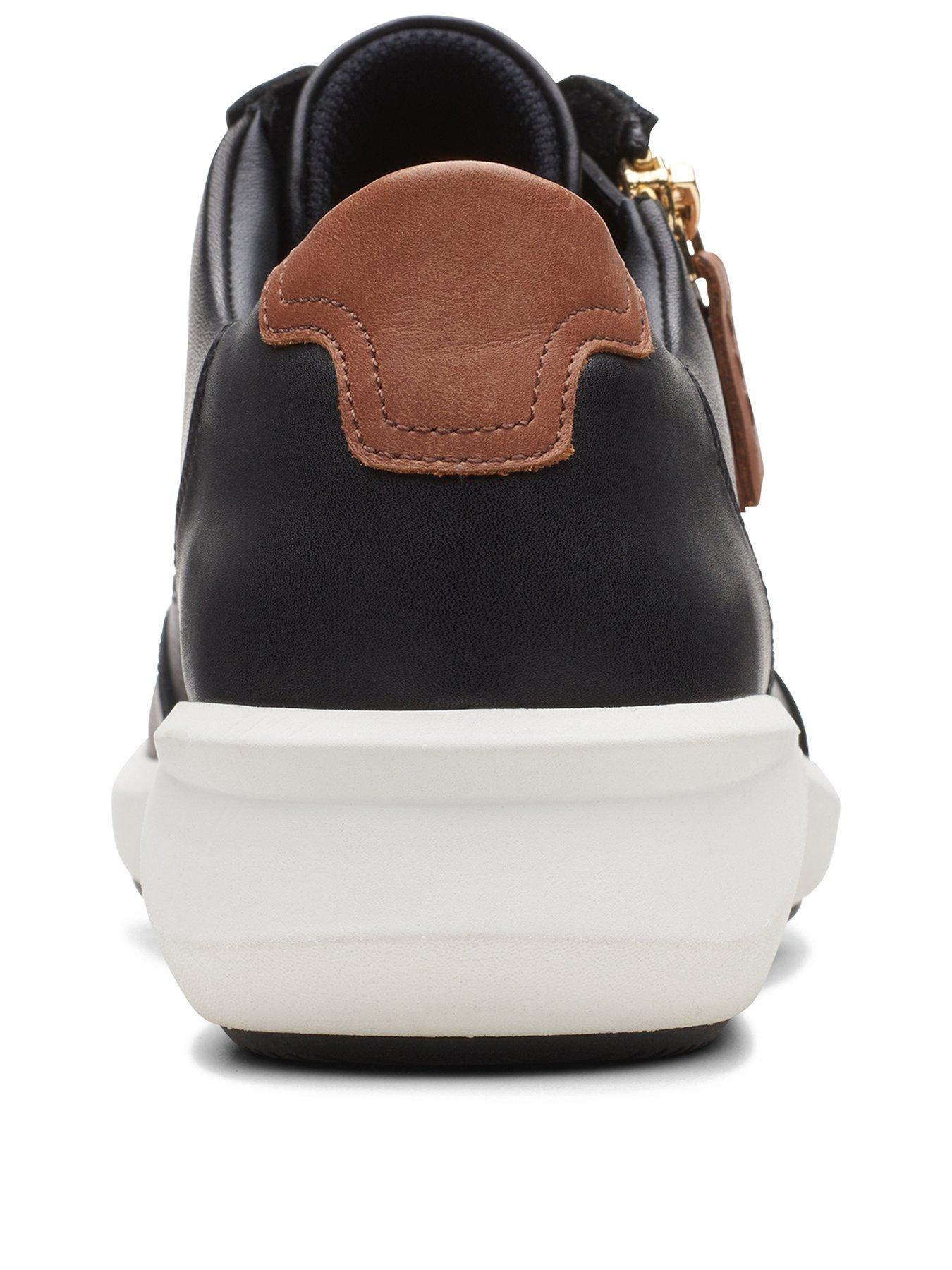 Clarks black outlet trainers womens