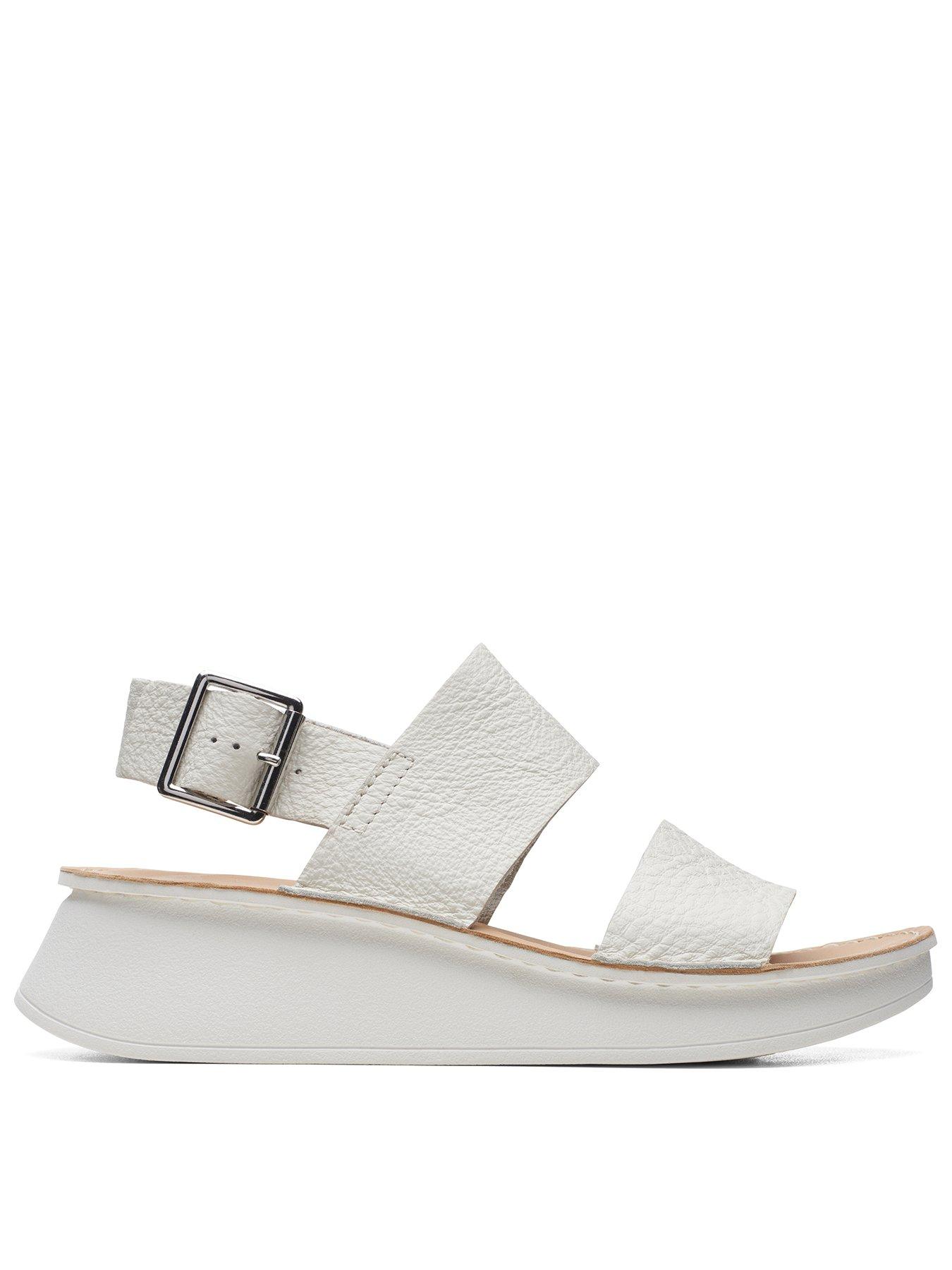 Clarks 2025 white wedges