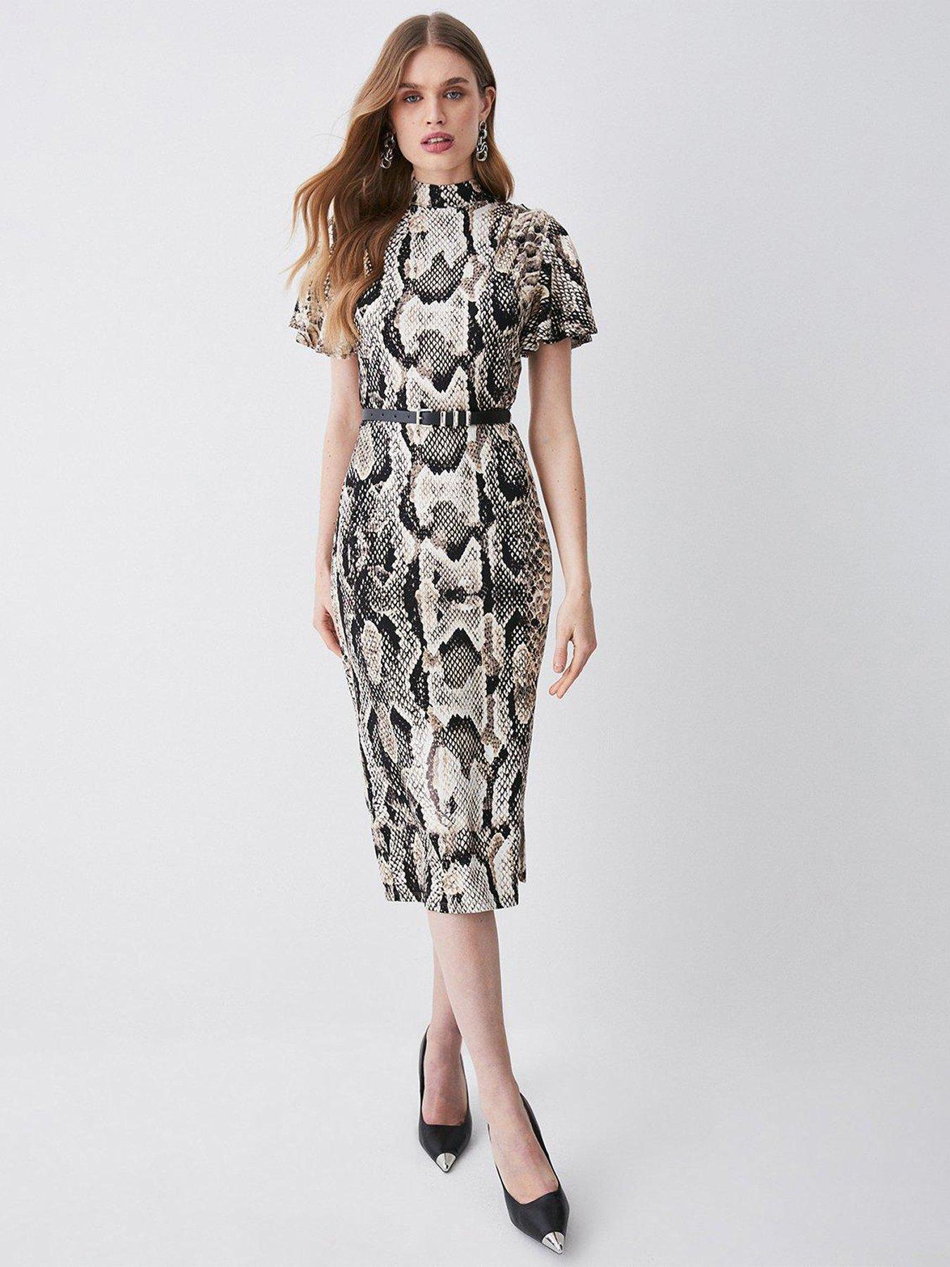 Karen millen snake hot sale print dress