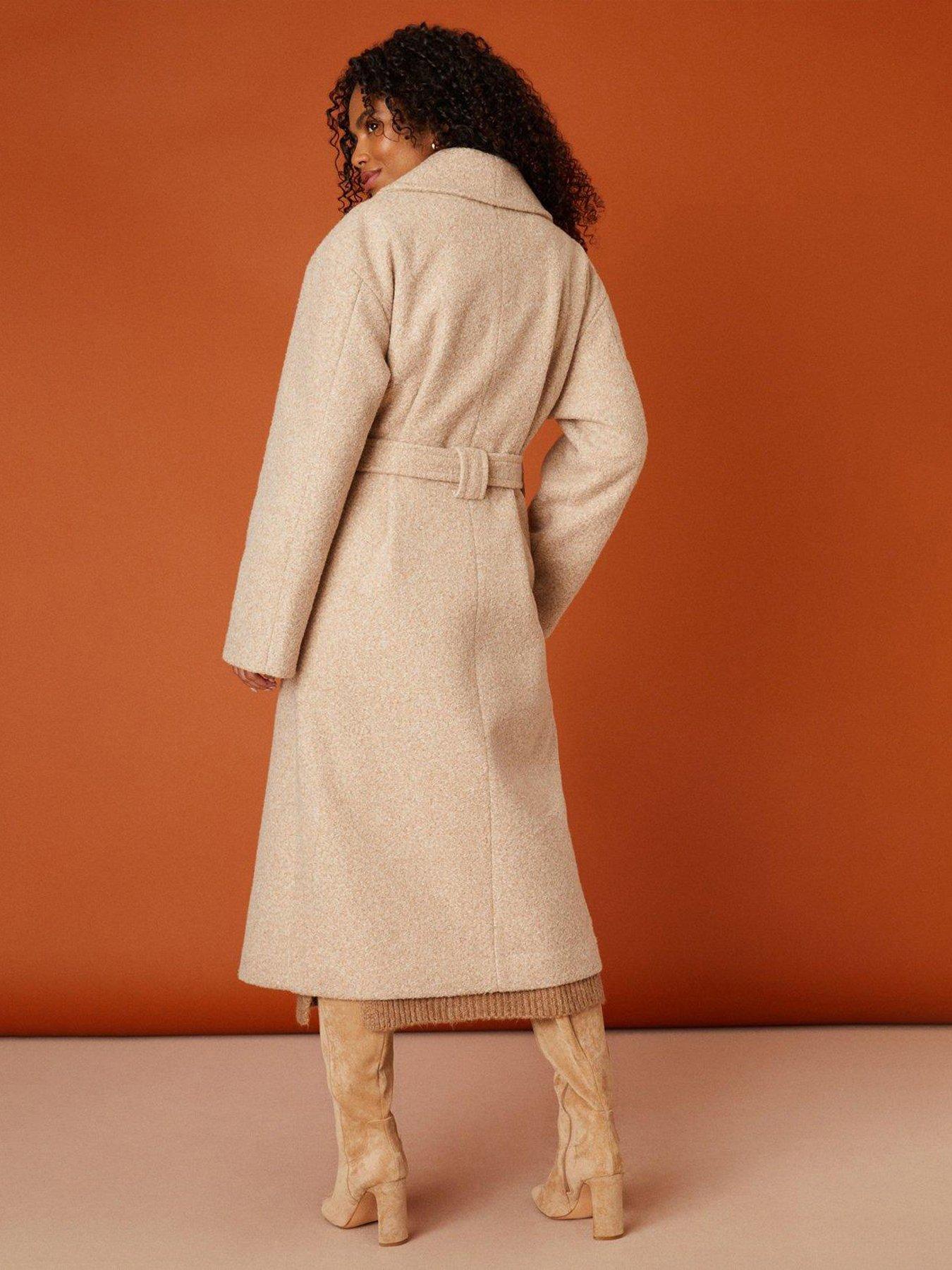 Whistles textured hot sale wrap coat