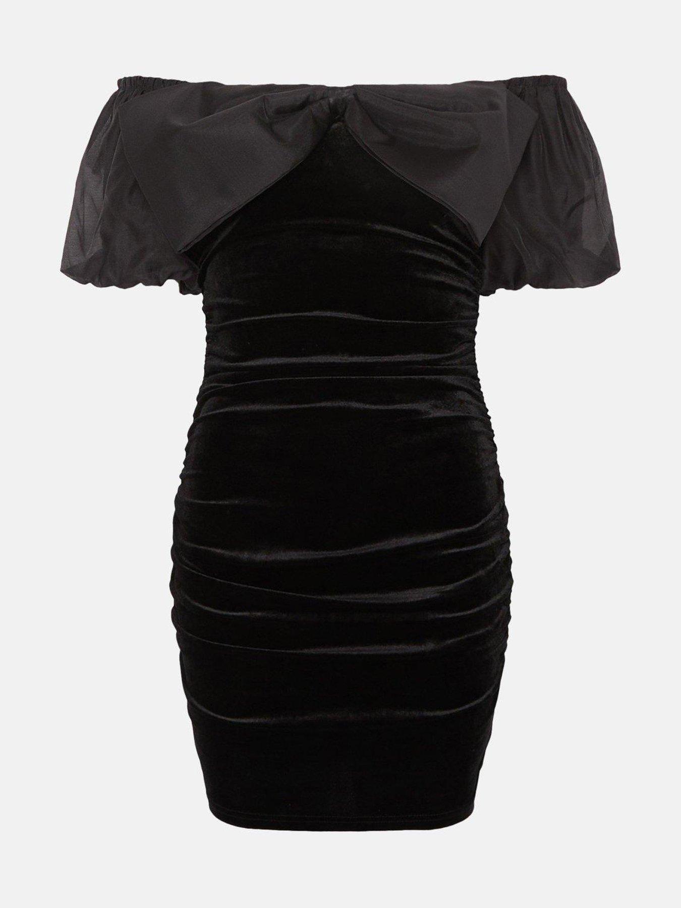 Oasis black 2025 bow dress