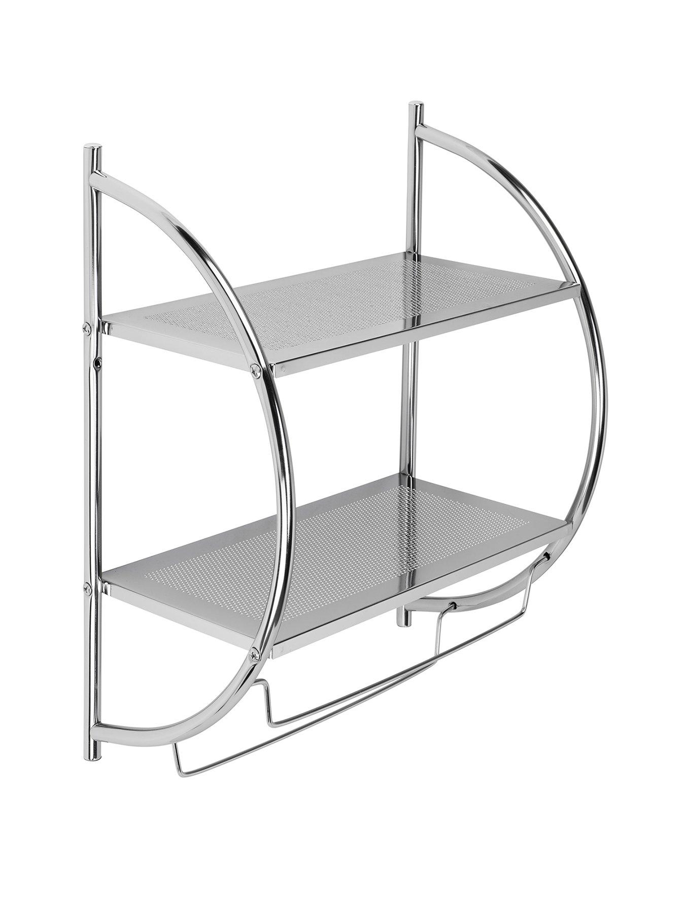 Croydex Wall Mounted Curved Shelving Unit Towel Rack Very Ireland