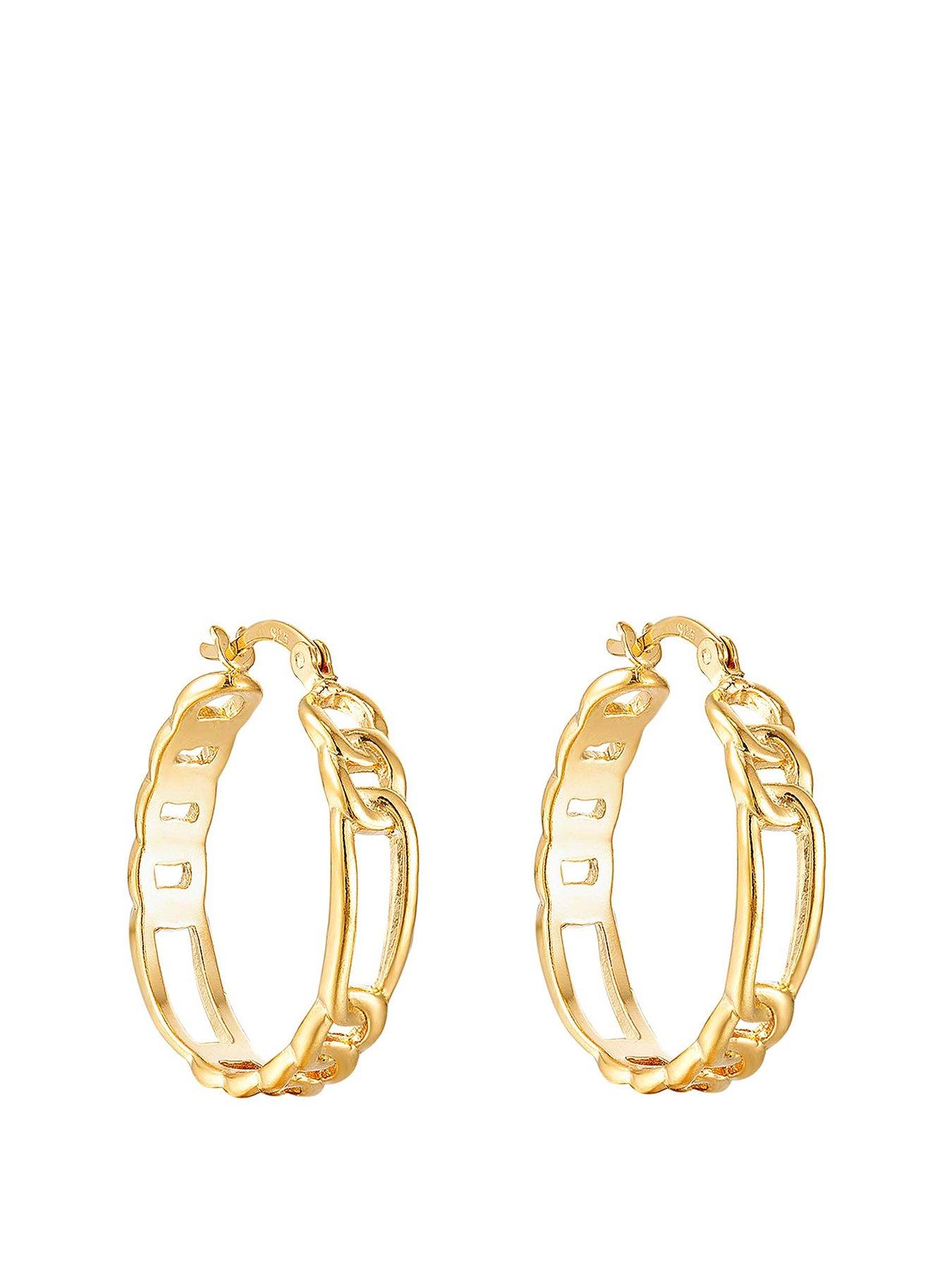 Seol + Gold sterling silver 18mm thick creole hoop earrings in