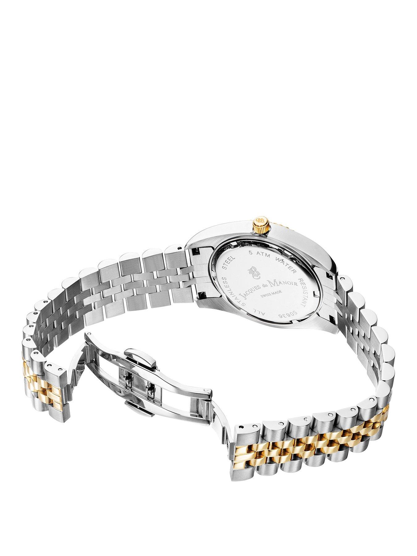 jacques-du-manoir-swiss-made-ladies-inspiration-silver-amp-gold-plated-stainless-steel-bracelet-watchstillFront