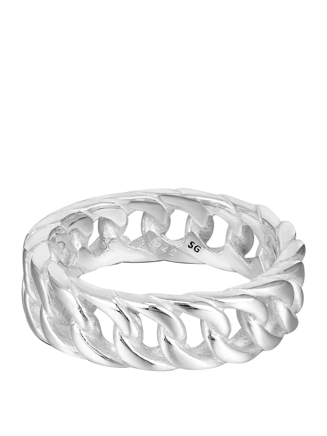 Seol + Gold Sterling Silver Curb Chain Ring