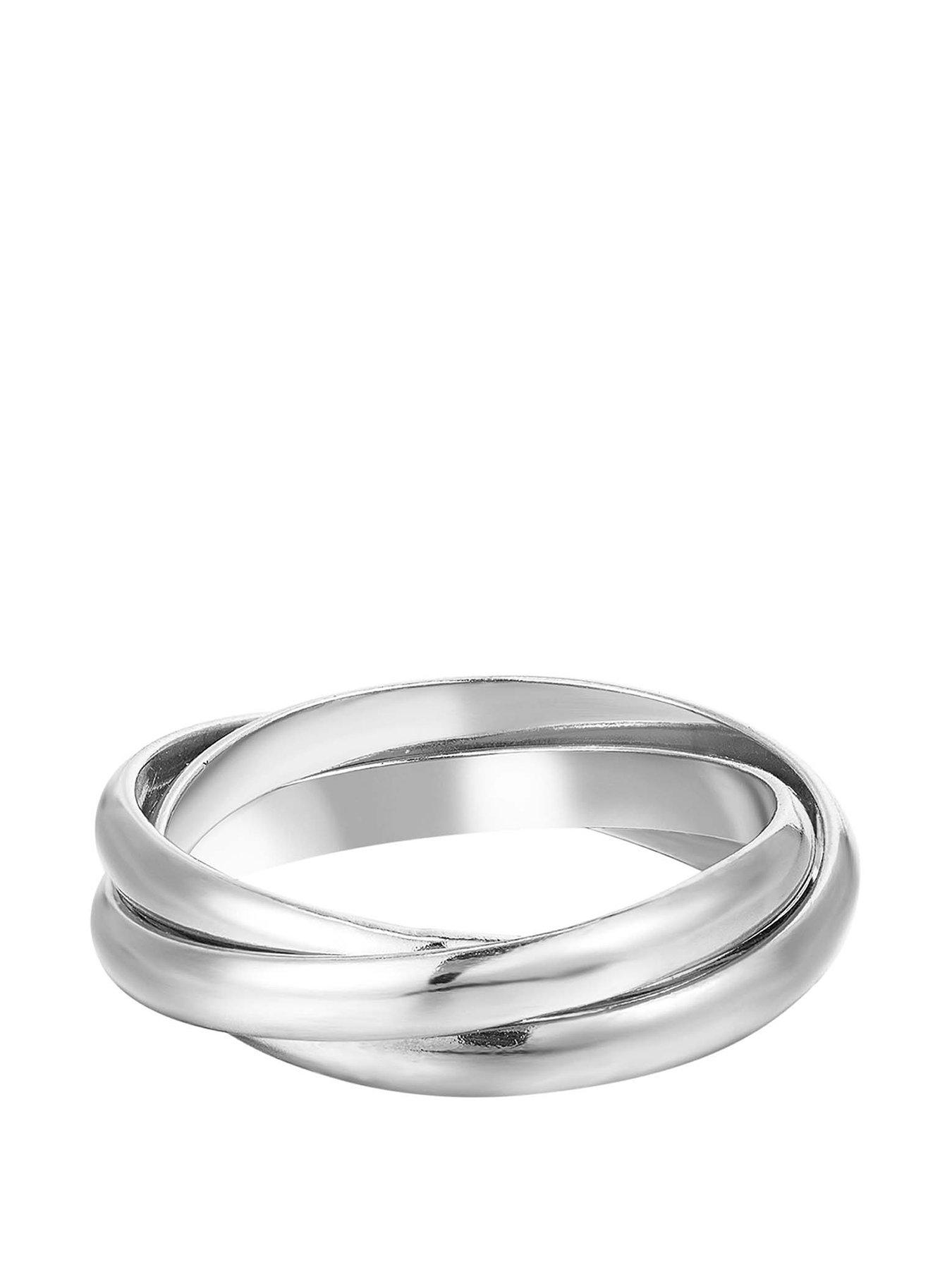 undefined Sterling Silver Trinity Rolling Ring