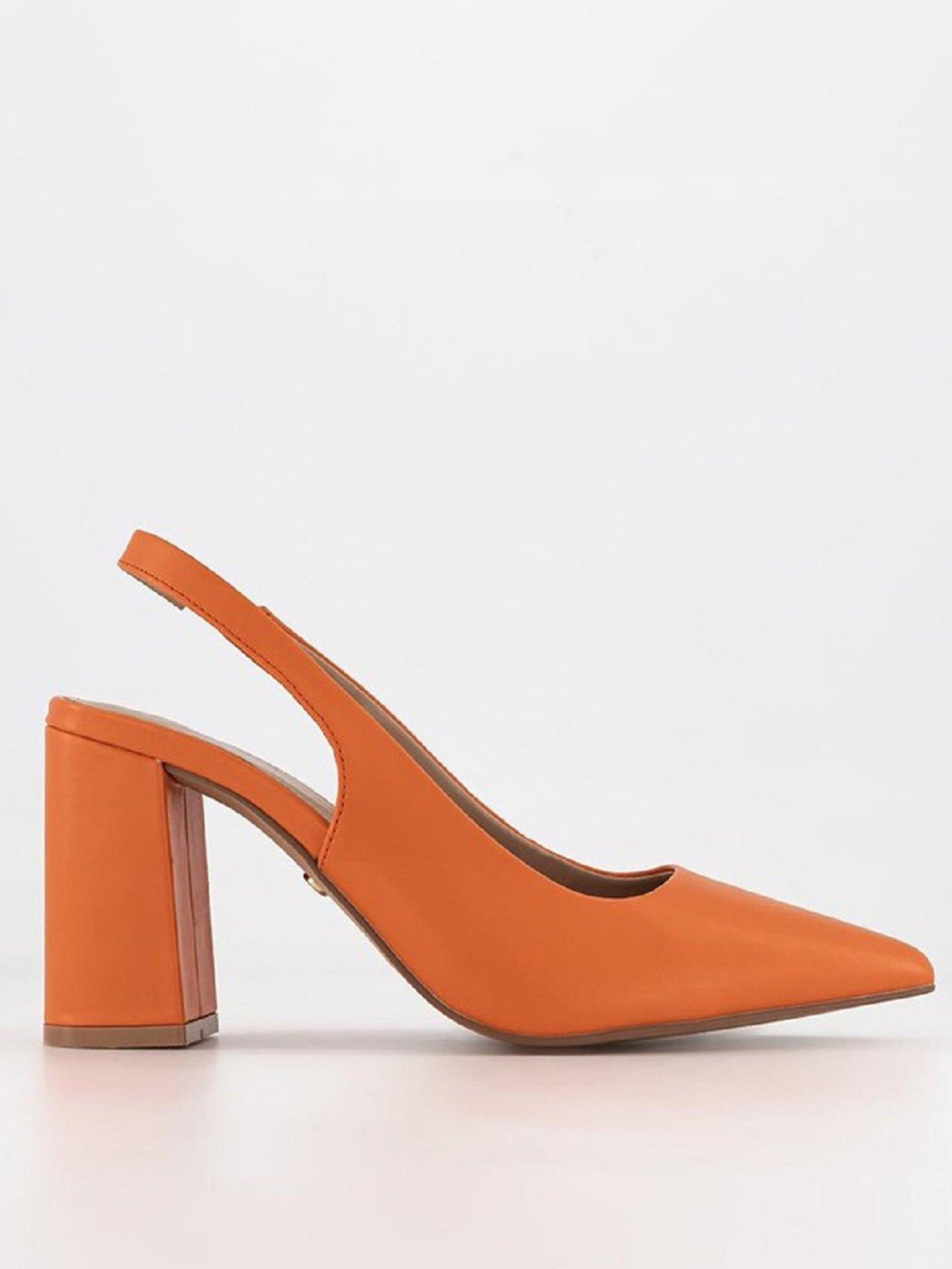 OFFICE Office Maestro Block Heel Sling Back Shoes - Orange | Very Ireland