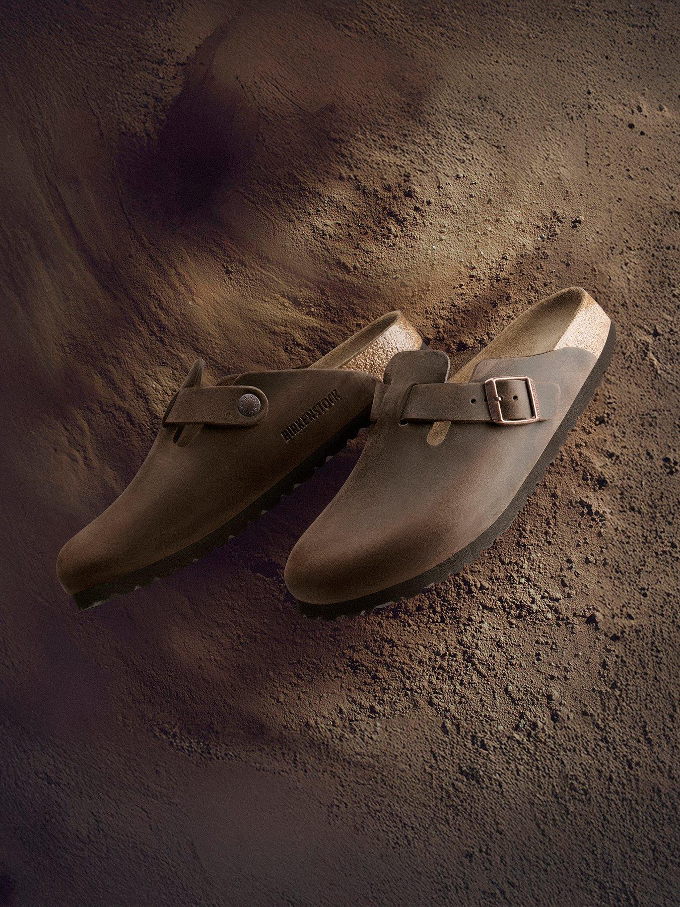 Birkenstock Men's Boston Oiled Leather Sandals - Dark Brown