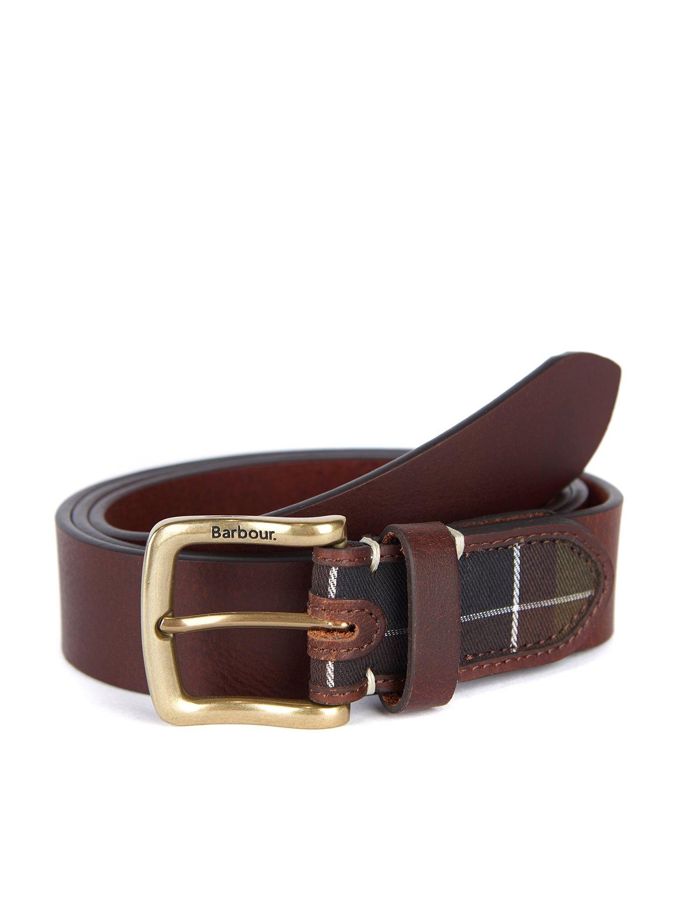 barbour-tartan-leather-belt-brown