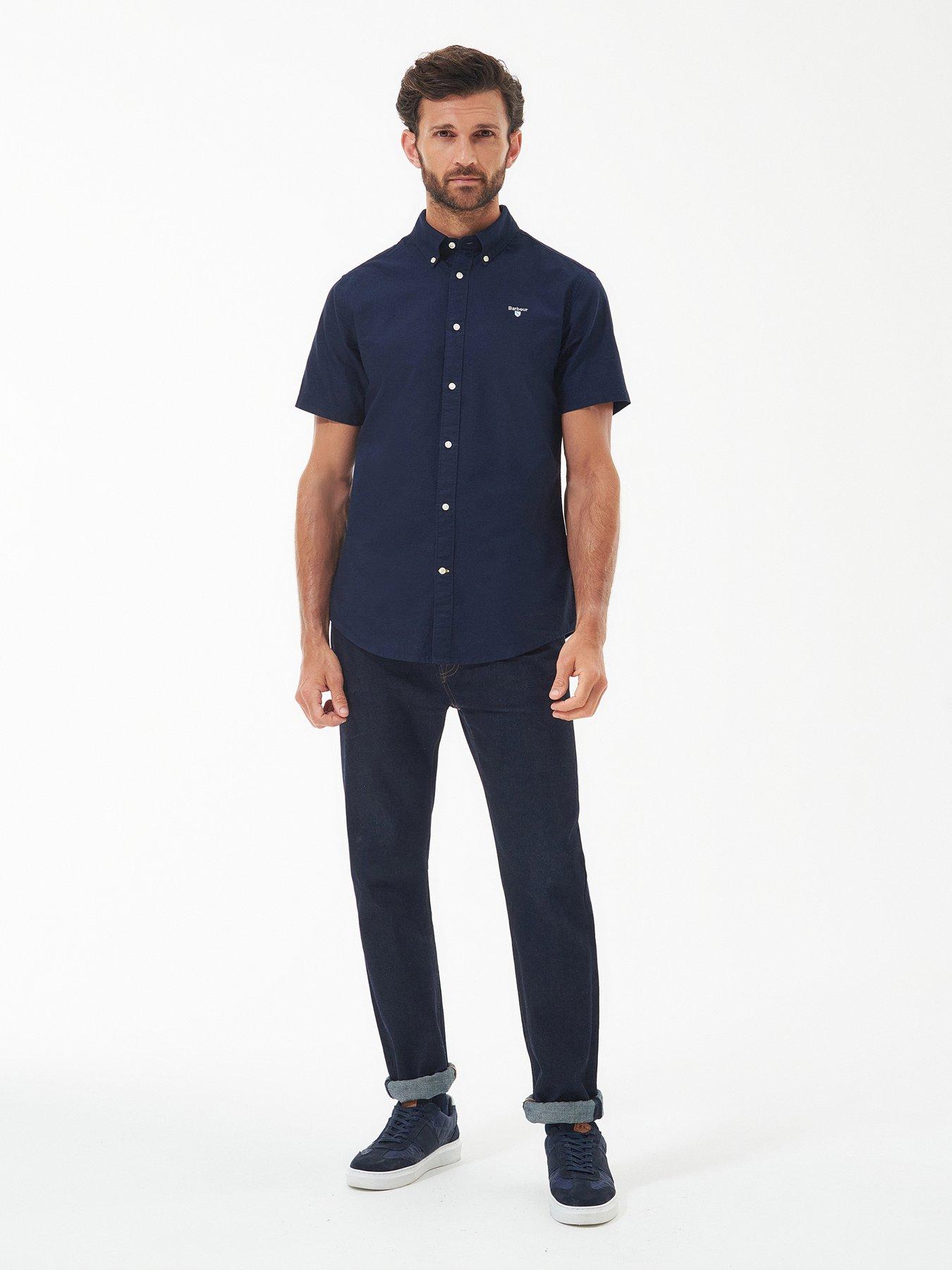 barbour-short-sleeve-oxford-tailored-fit-shirt-navyback